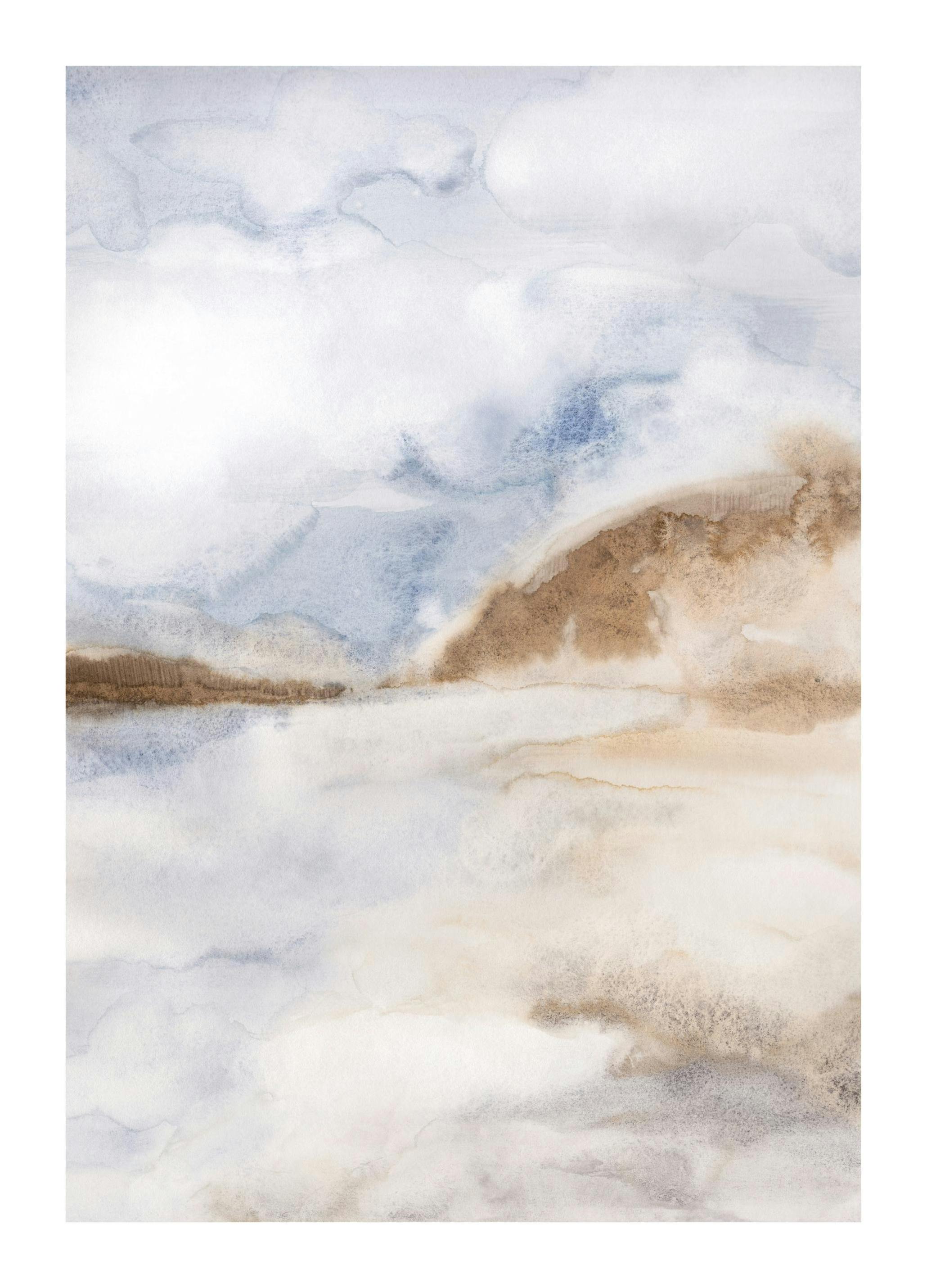 Blue Aquarelle No2 Plakat (30x40 cm) - Poster Store