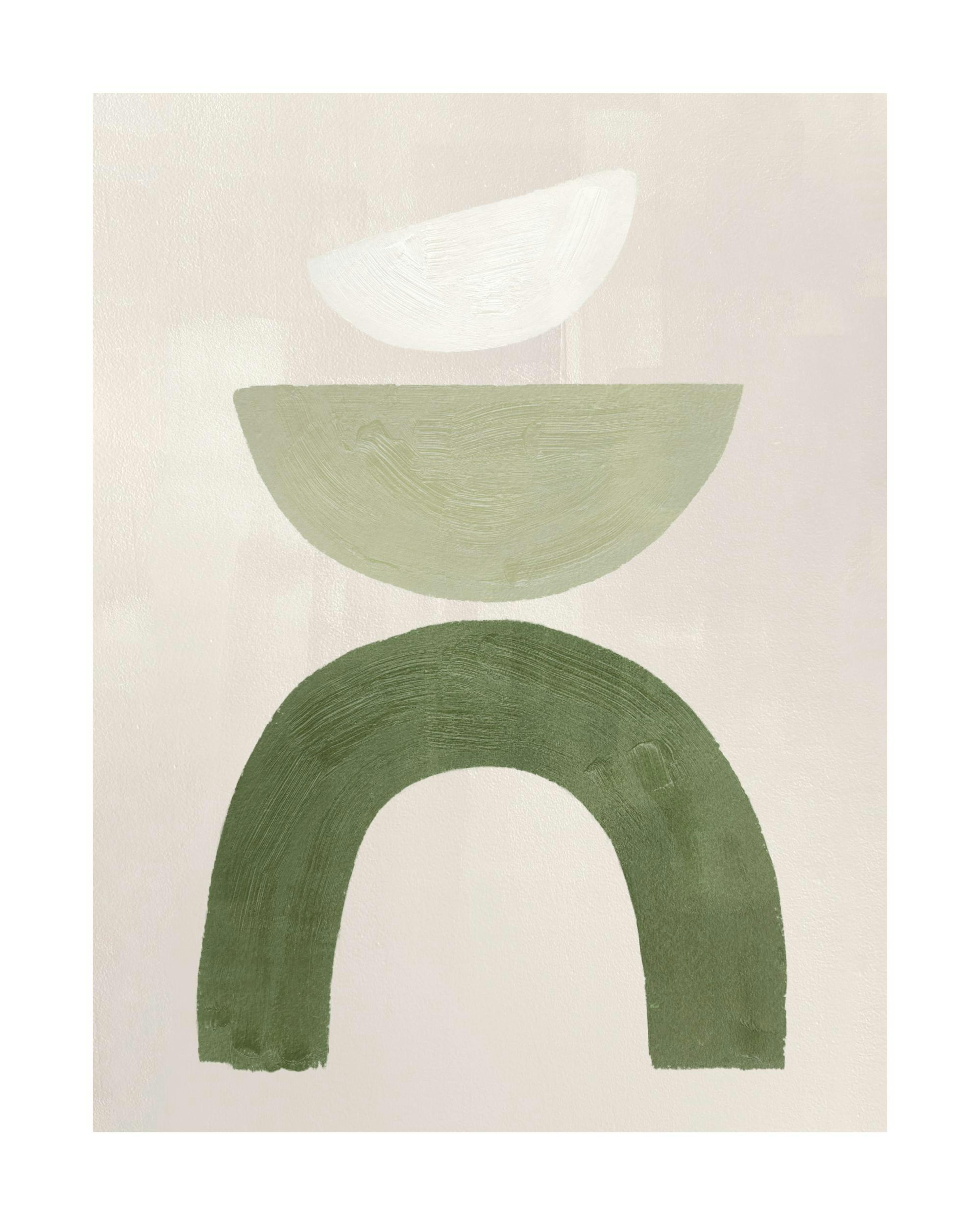 Grüne grafische Formen No1 Poster 0