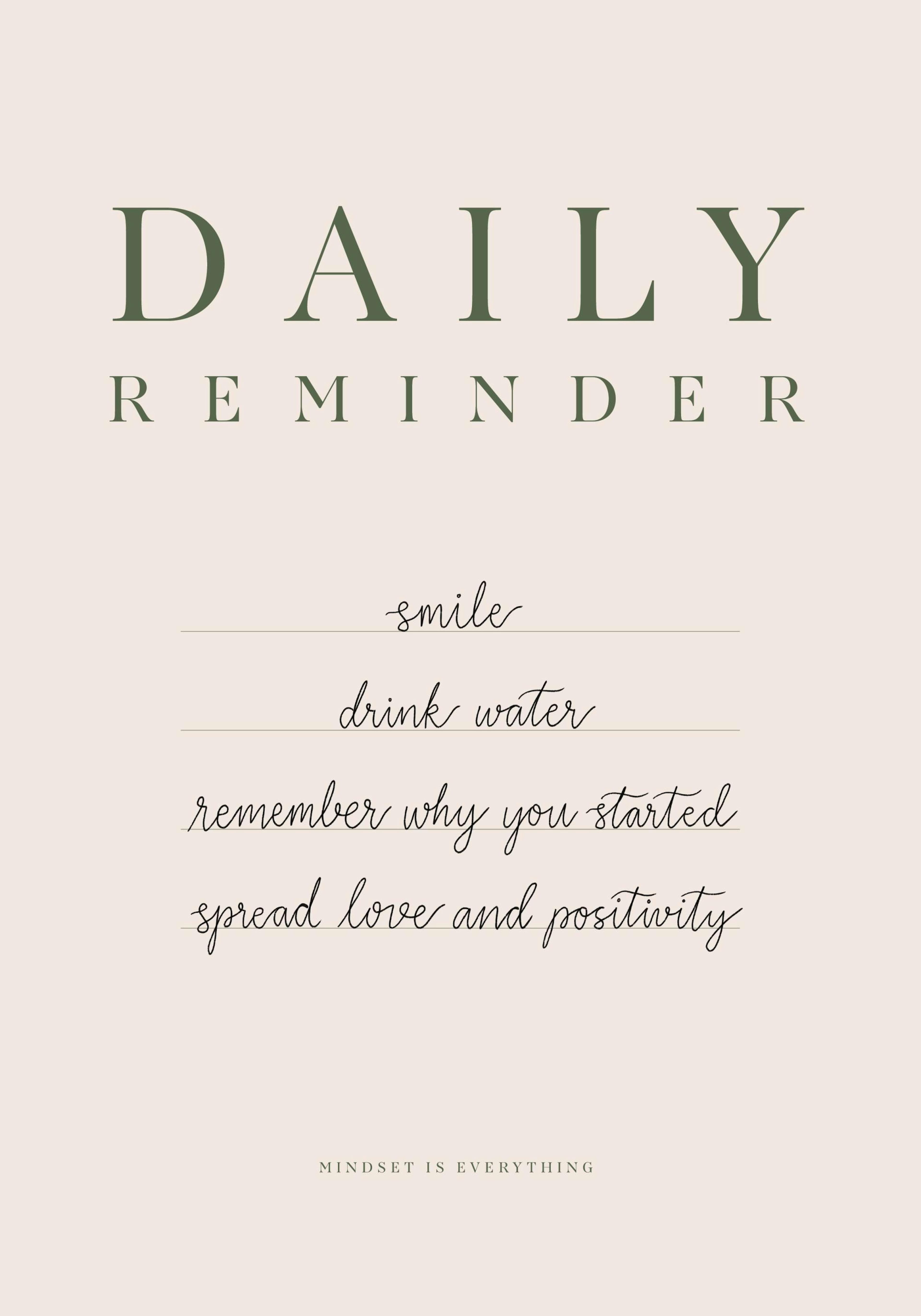 Daily Reminder Poster 0