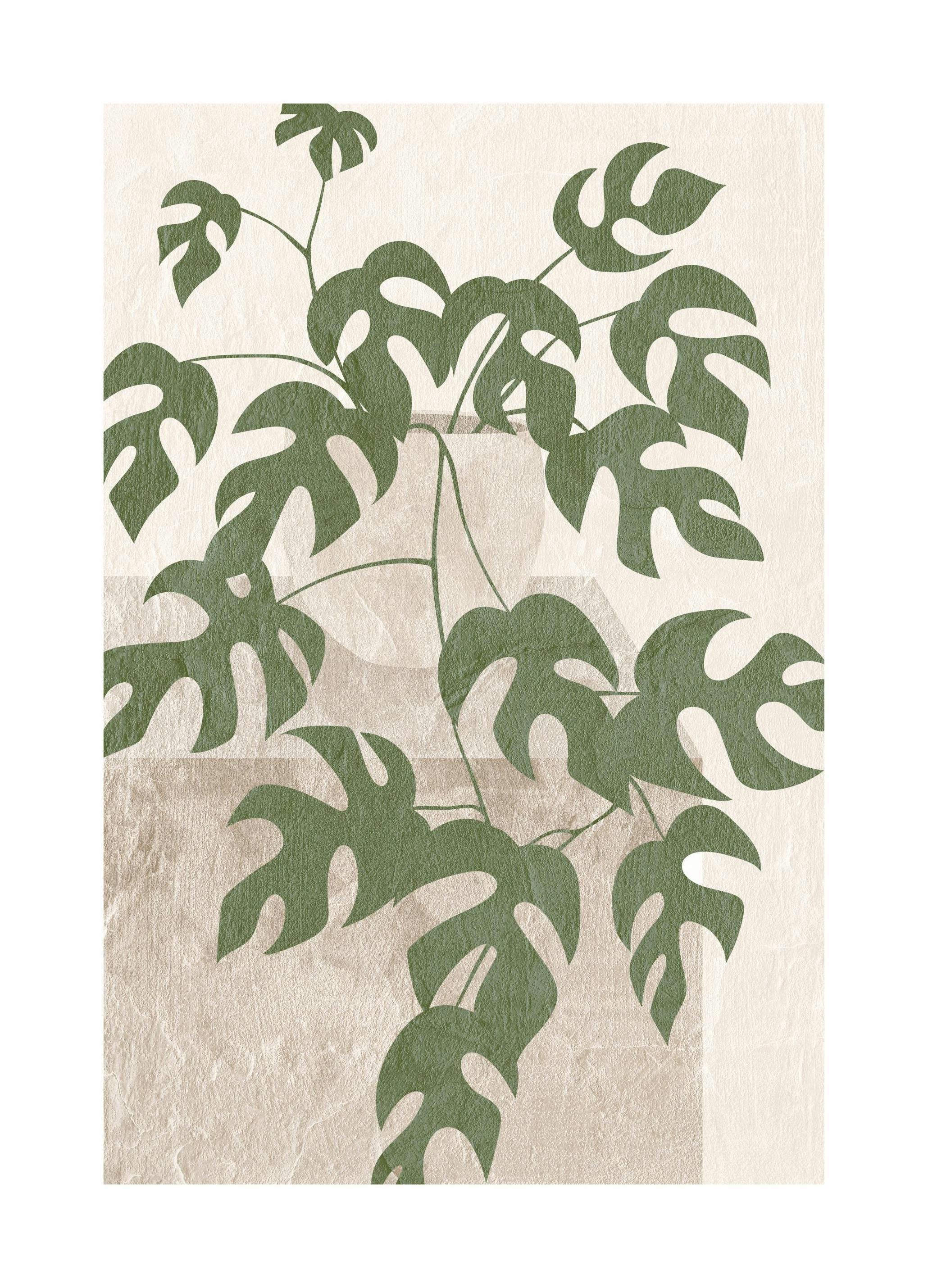 Monstera Illustration Poster (21x30 cm) - Poster Store