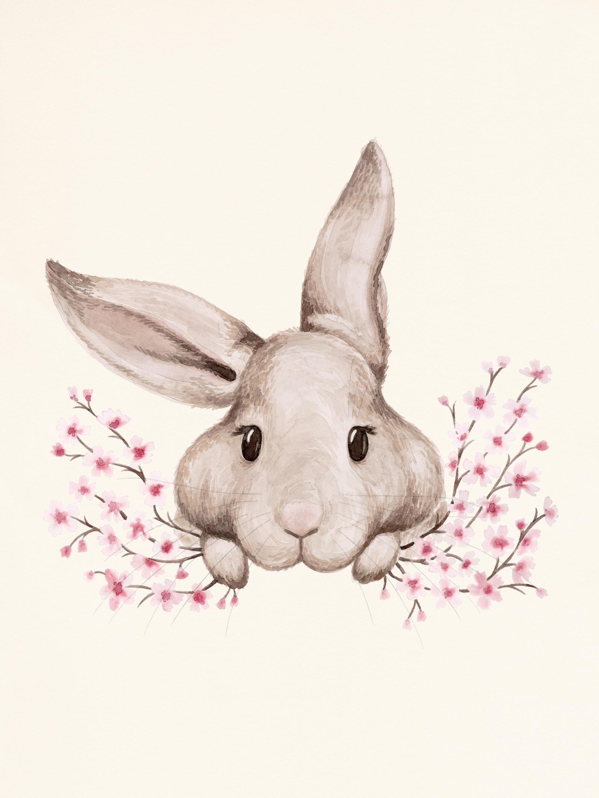 原画、キャンバス「イースターうさぎ」紫　－かわいい絵 686303ba25436f8361d7627e_14912