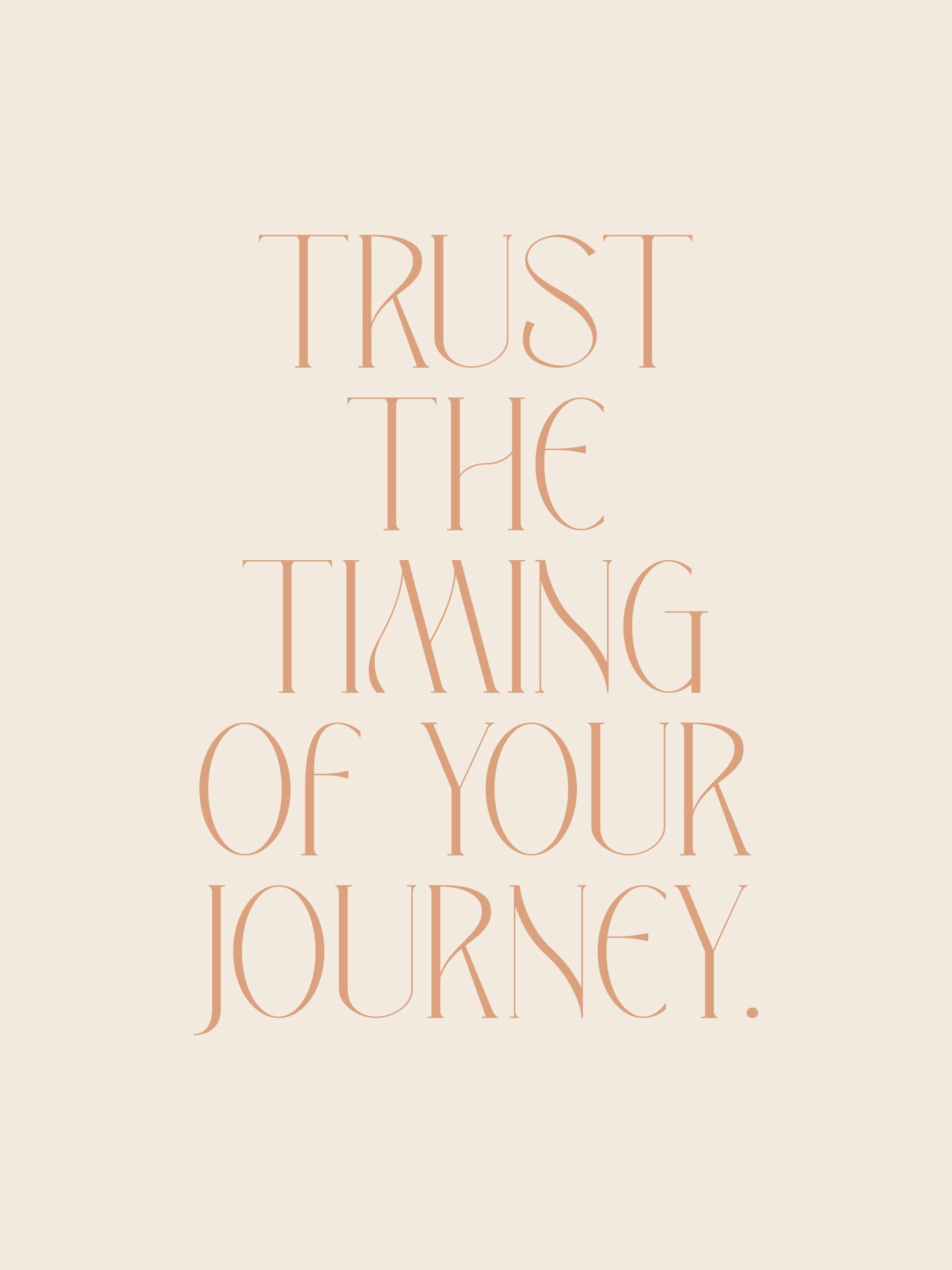 Trust the Timing Poster 0