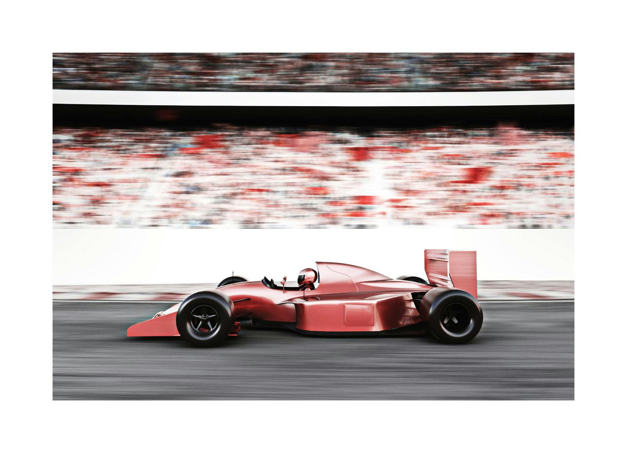 Red Race Car -juliste (30x40 cm) - Poster Store