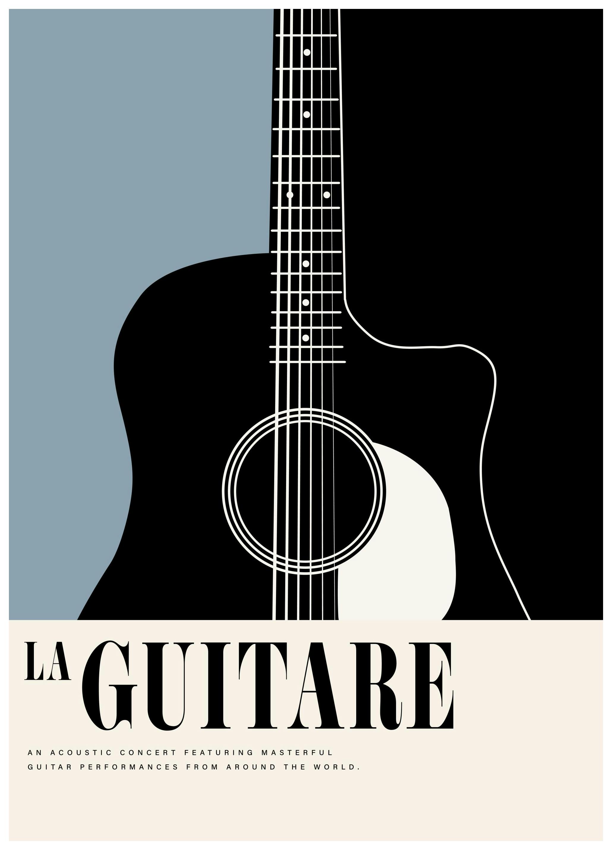 Prints La Guitare Poster (30x40 cm) - Poster Store