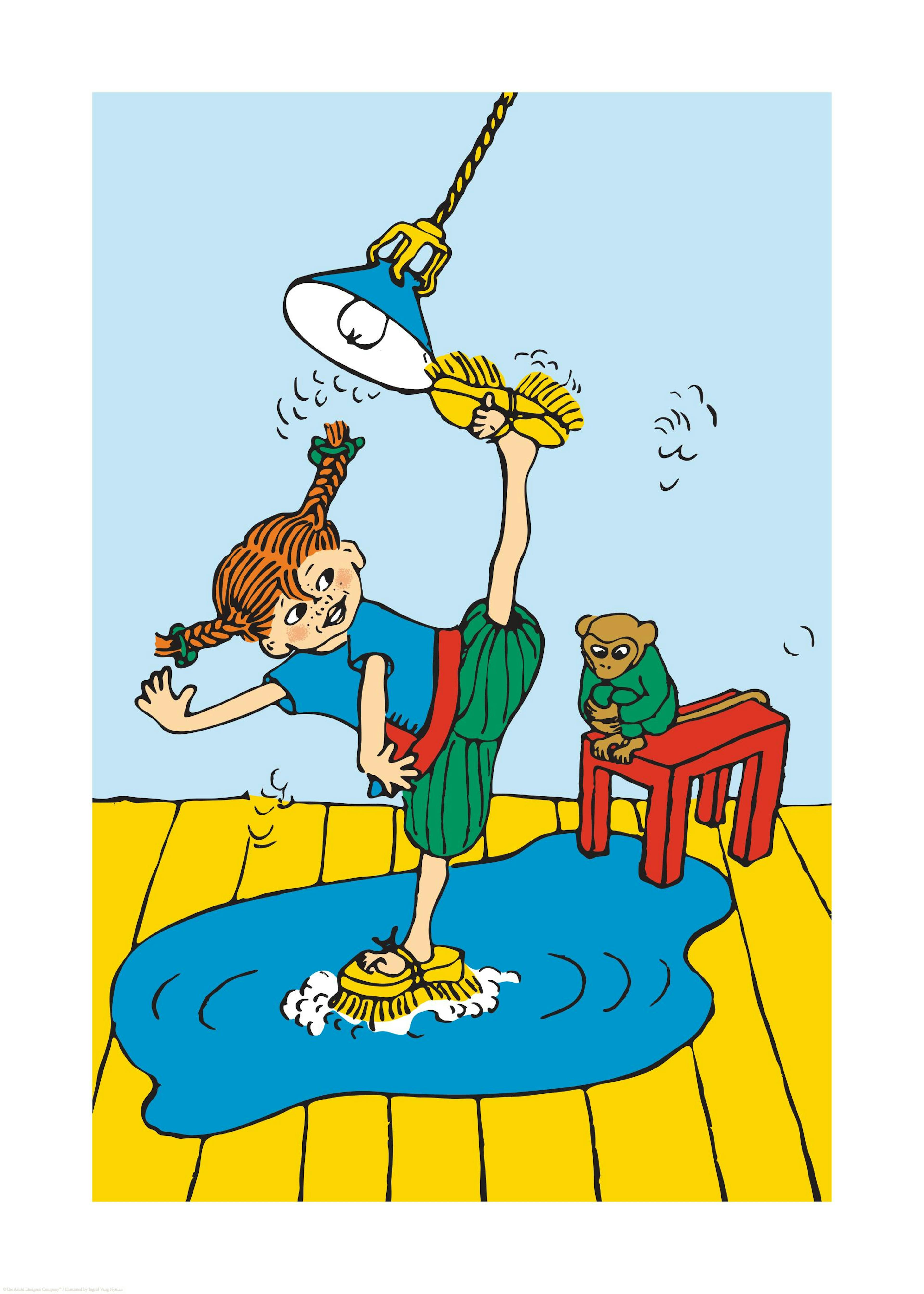 Pippi Longstocking Cleaning Poster 0