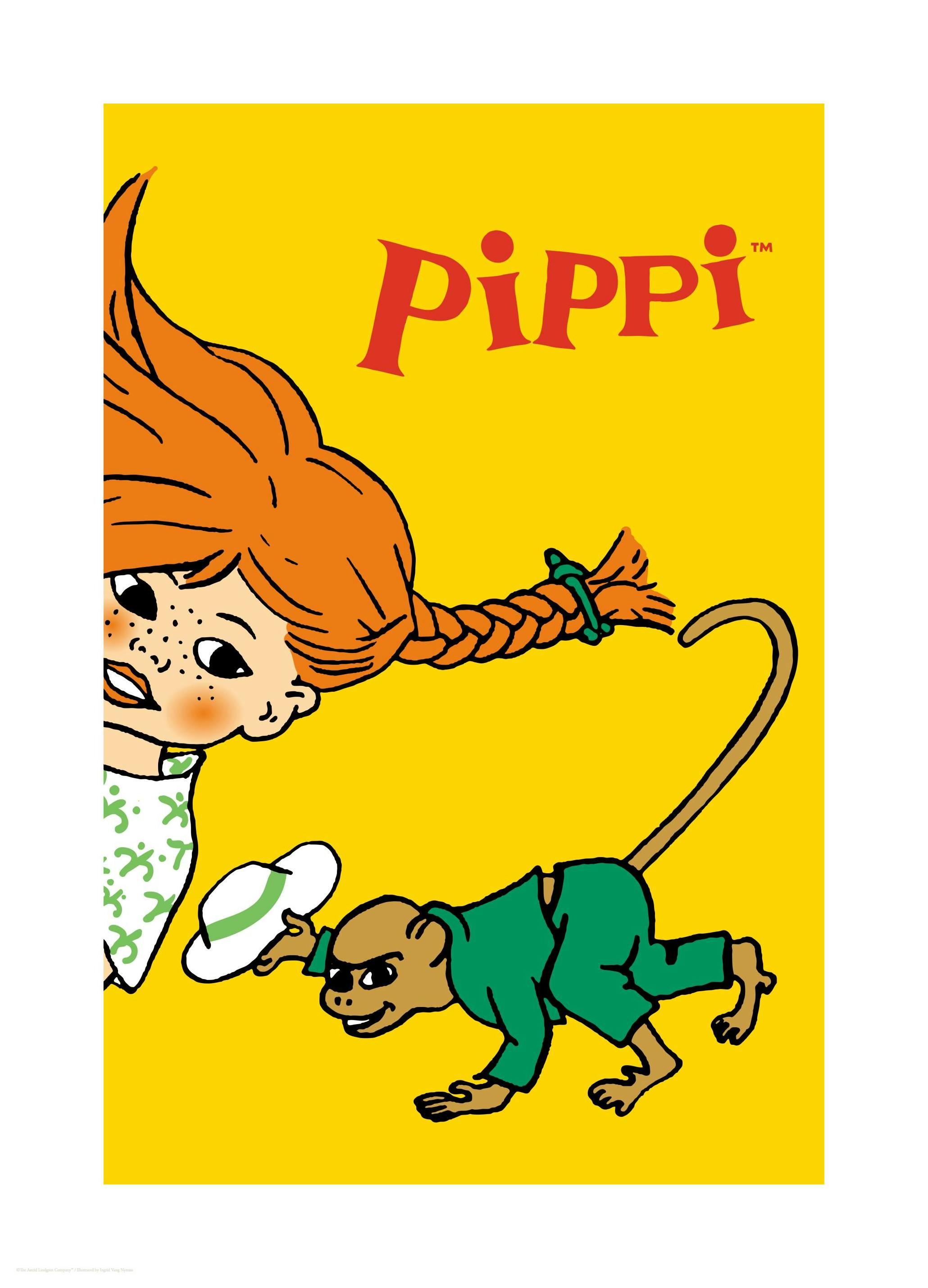 Pippi Langkous en Meneer Nilsson Poster (50x70 cm) - Poster Store