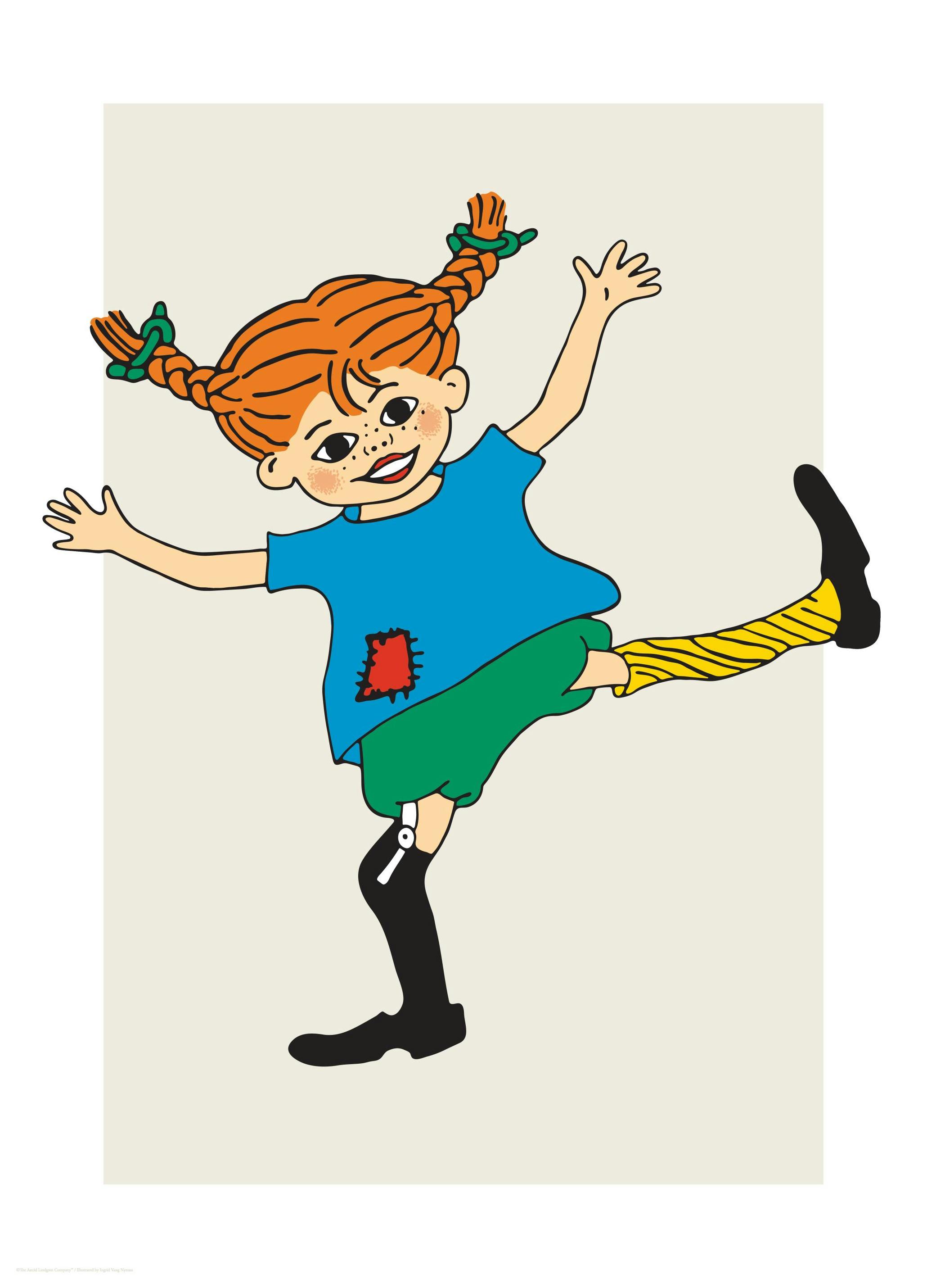 Pippi Långstrump illustration Poster (50x70 cm) - Poster Store