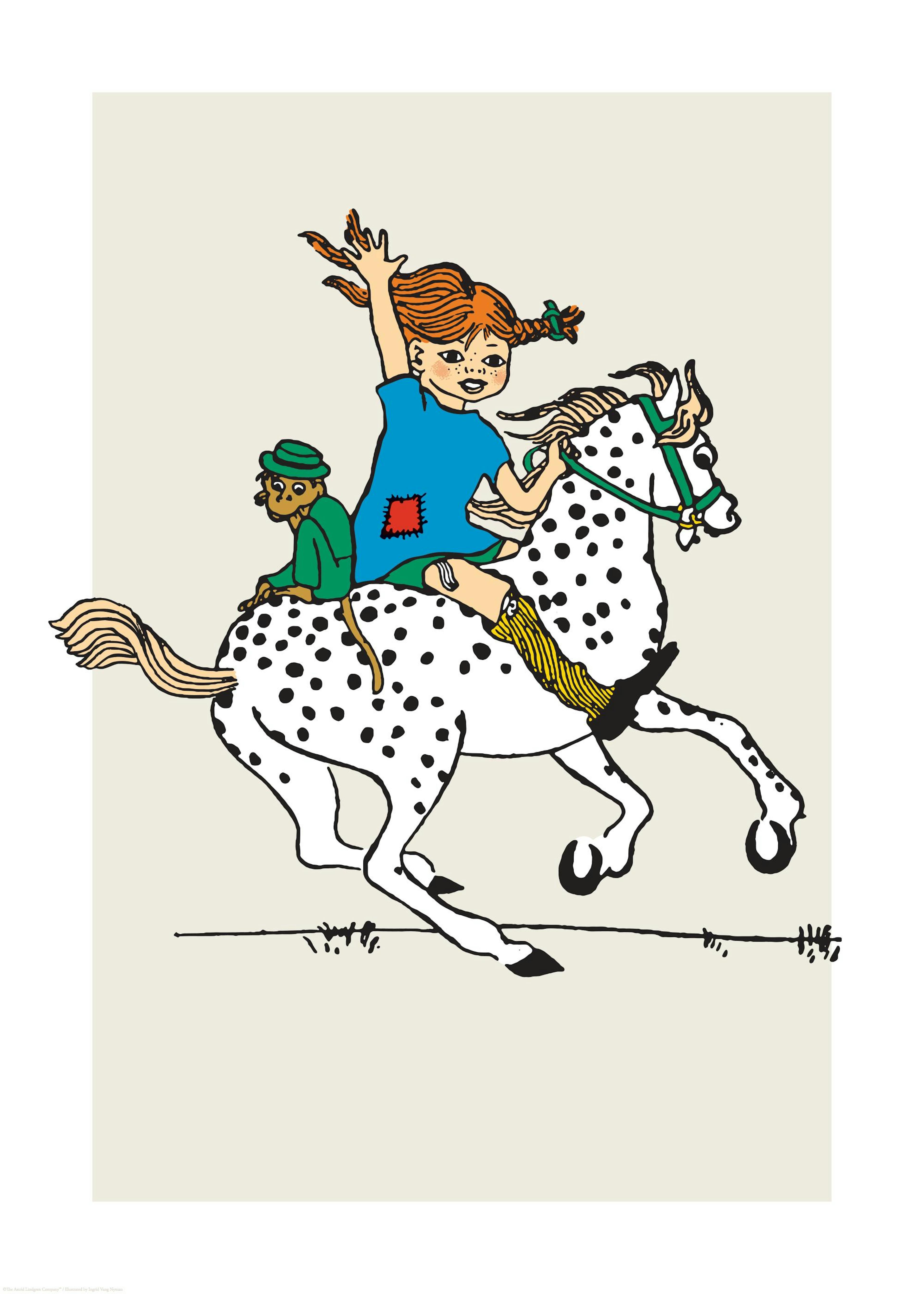 Pippi Longstocking Riding Poster 0