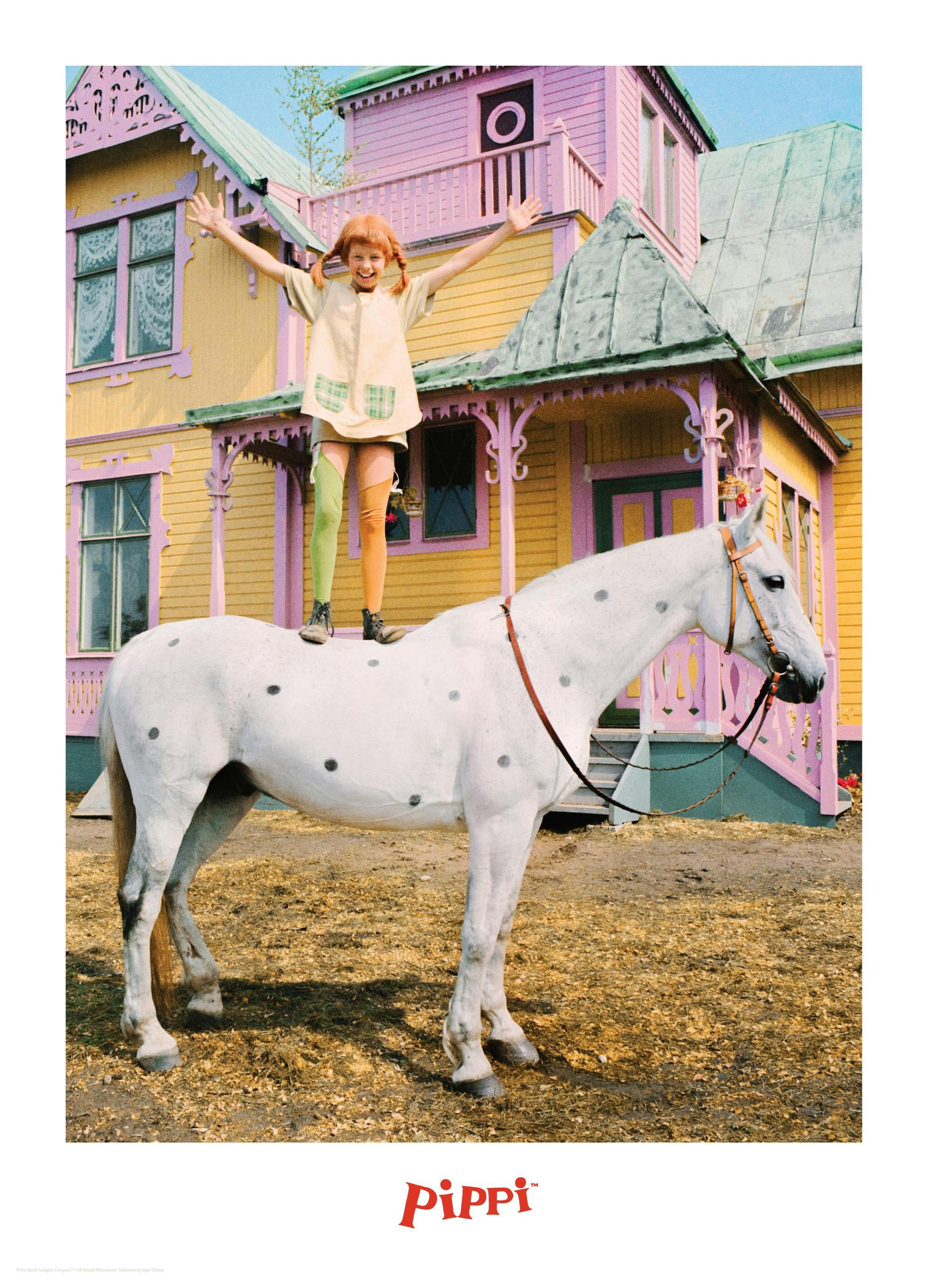 Pippi Pończoszanka na koniu Plakat (40x50 cm) - Poster Store
