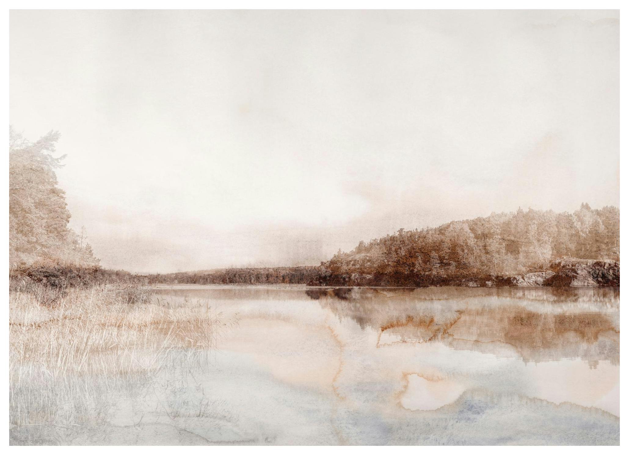 Landschap in aquareltechniek poster (50x70 cm) - Poster Store