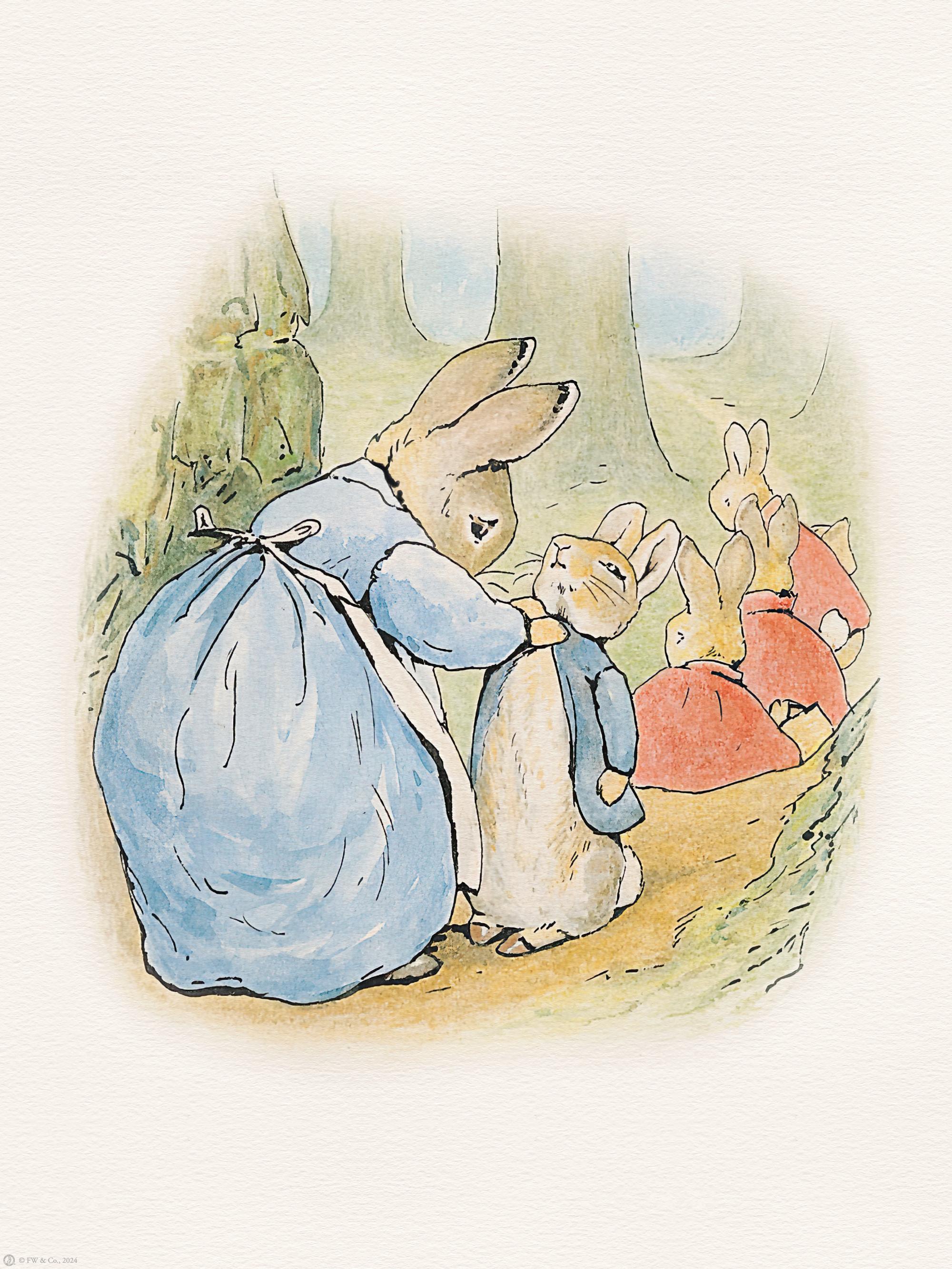 Peter Rabbit and Friends No3 絵本風イラストポスター | Poster Store JP