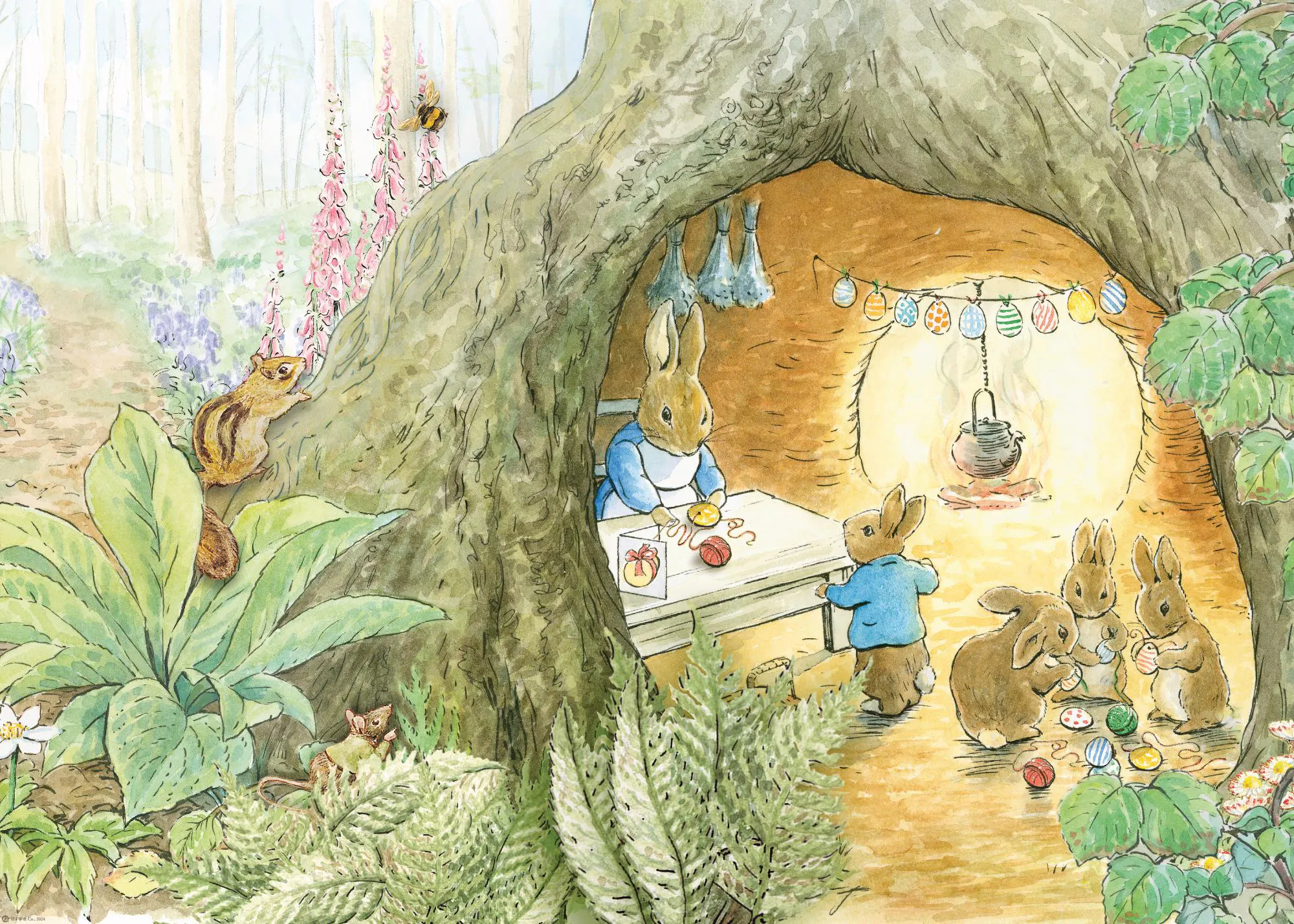 Peter Rabbit Hug Poster with Tales Illustration | Poster Store CA