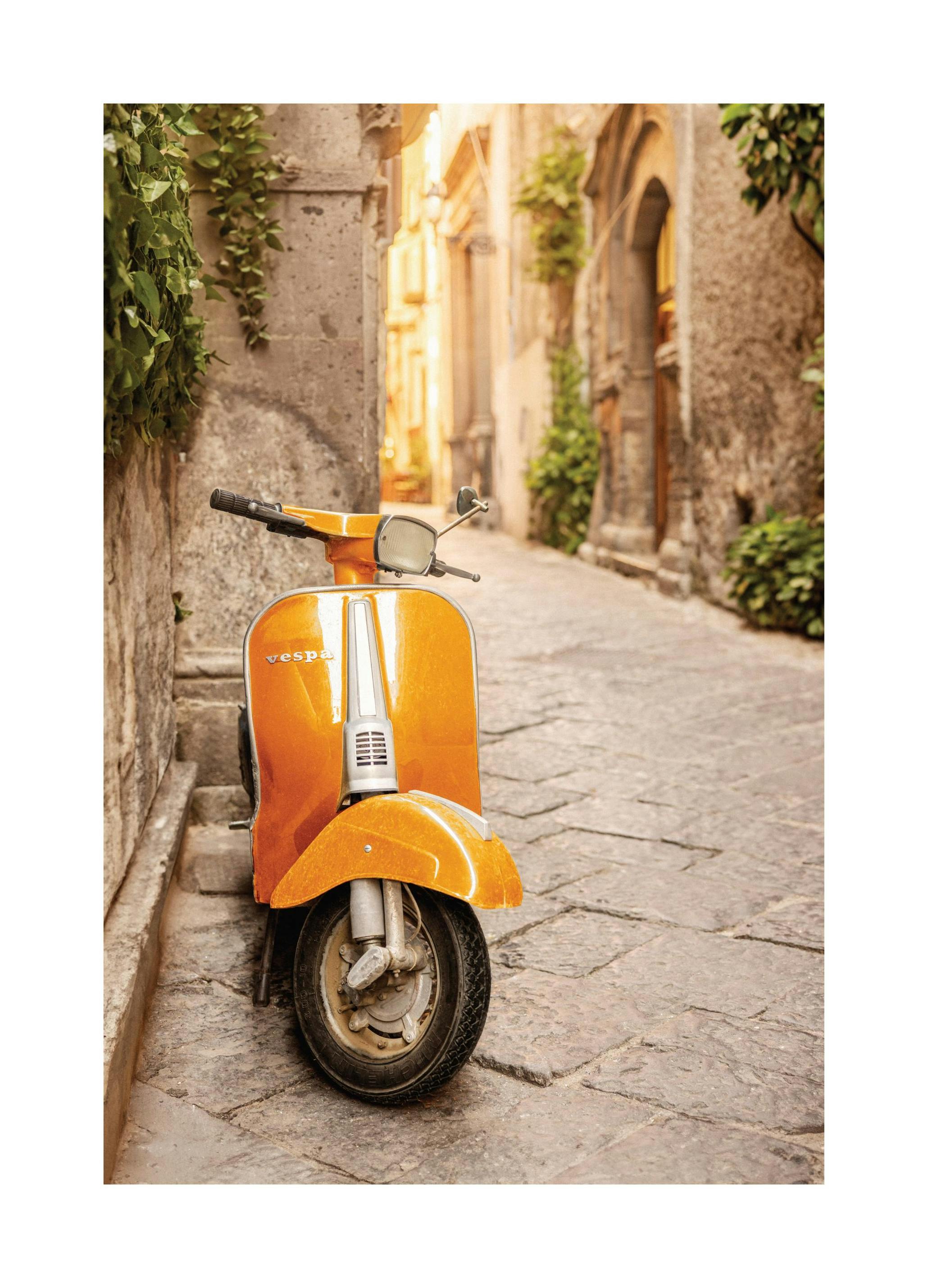 Vespa Orange Poster (30x40 cm) - Poster Store