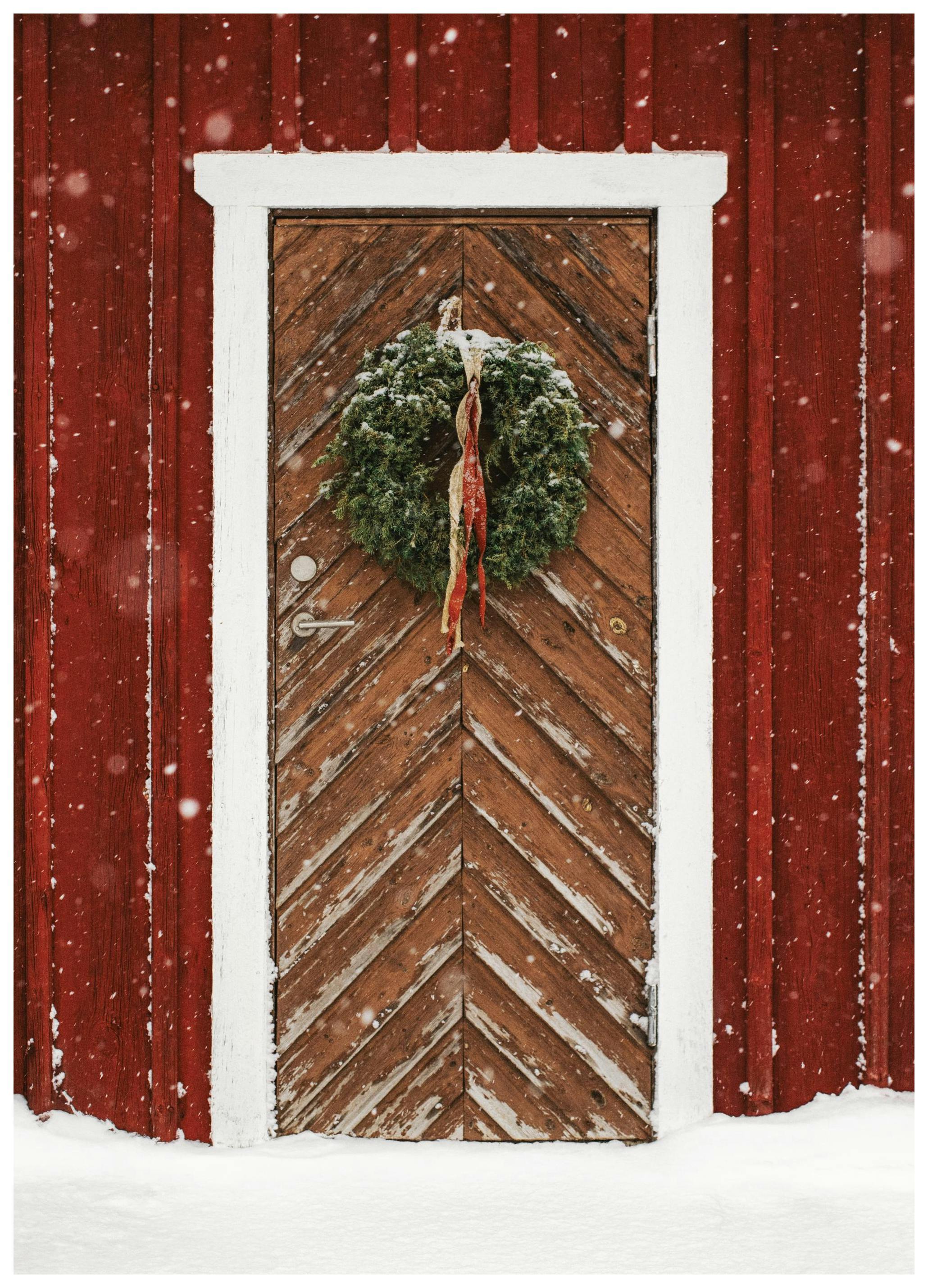 Snowy Door Plakat (50x70 cm) - Poster Store