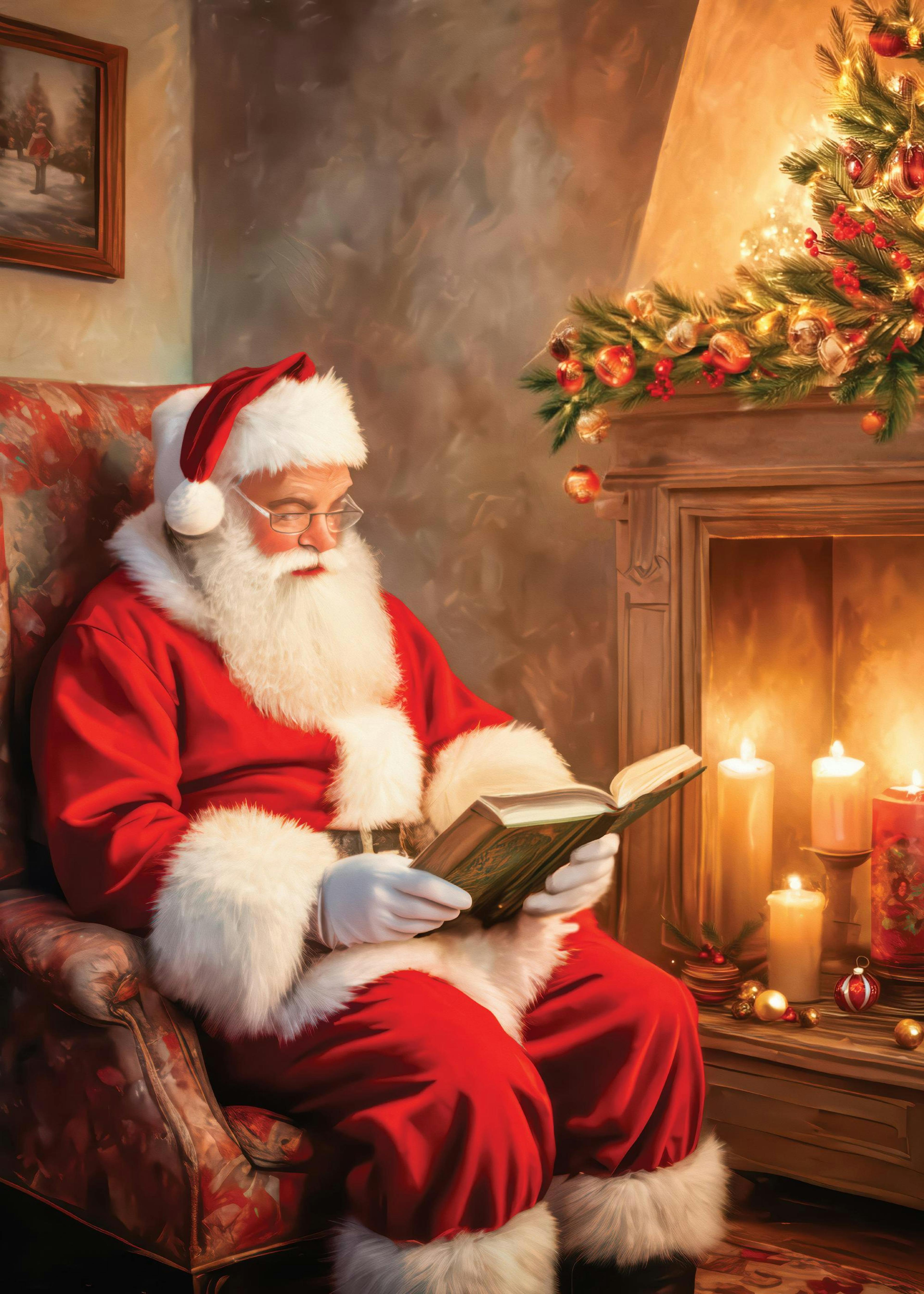 Reading Santa Poster 0