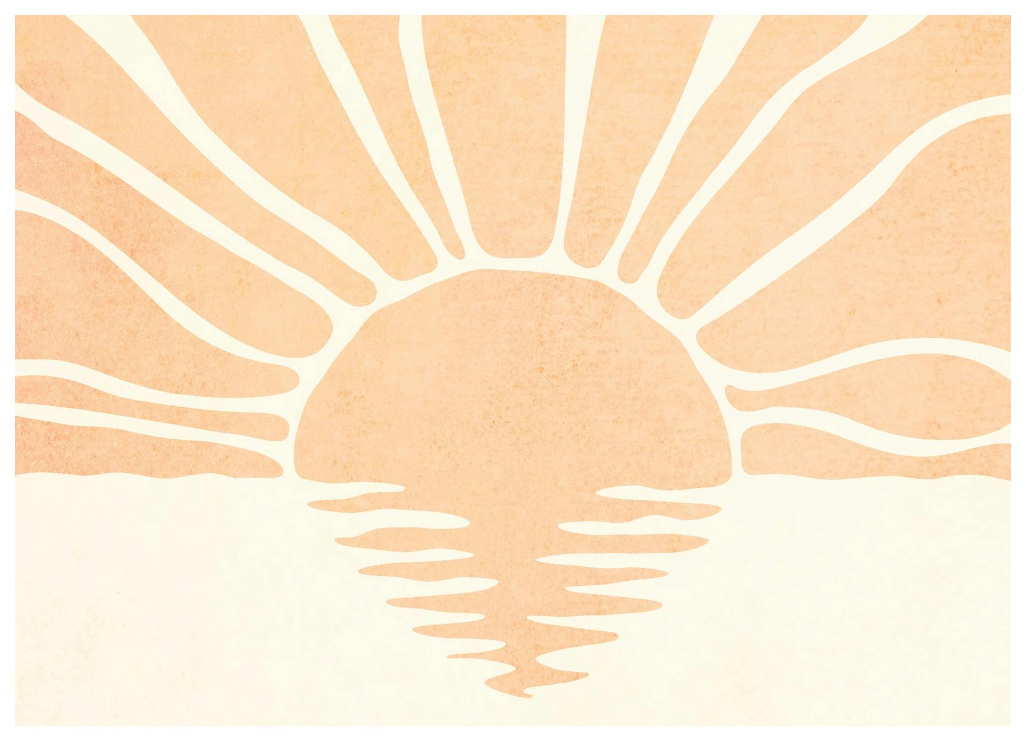 Perzikkleurige Zonsondergang Poster (30x40 cm) - Poster Store