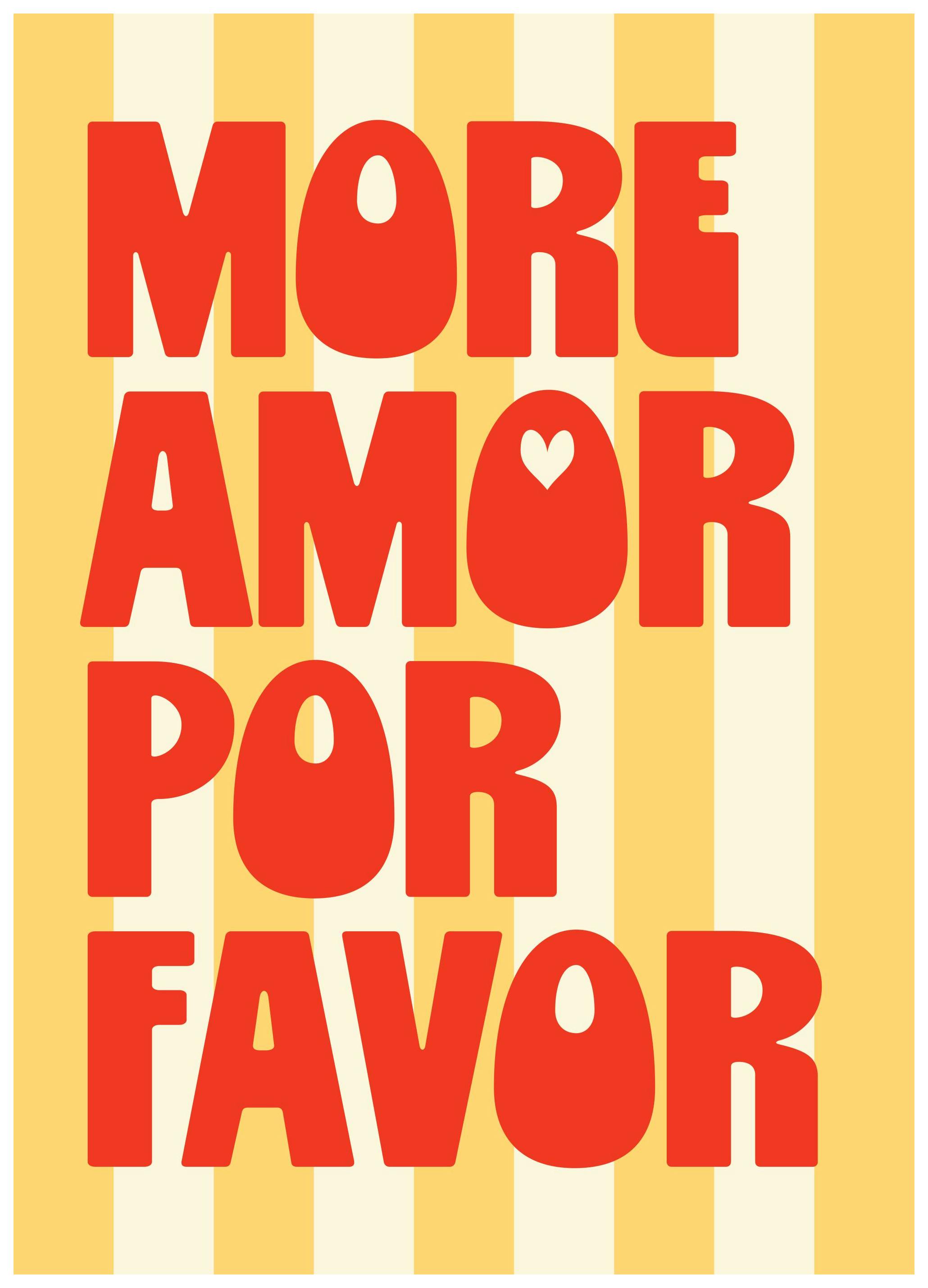 More Amor Por Favor Plakat (21x30 cm) - Poster Store