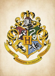 Harry Potter Hogwarts Crest Vintage Plak t Poster Store CZ