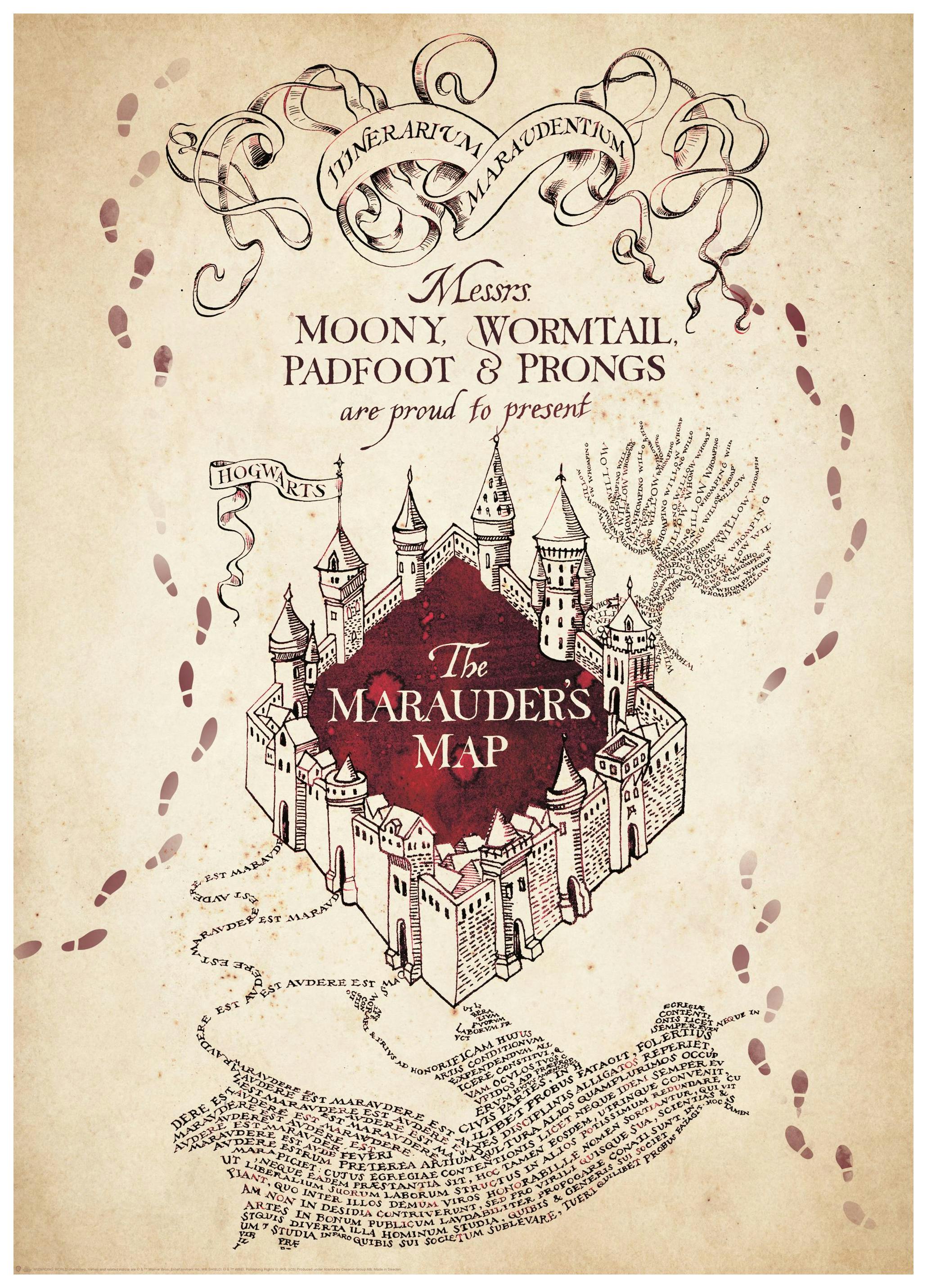 Harry Potter™ - Marauder's Map Poszter (30x40 cm) - Poster Store