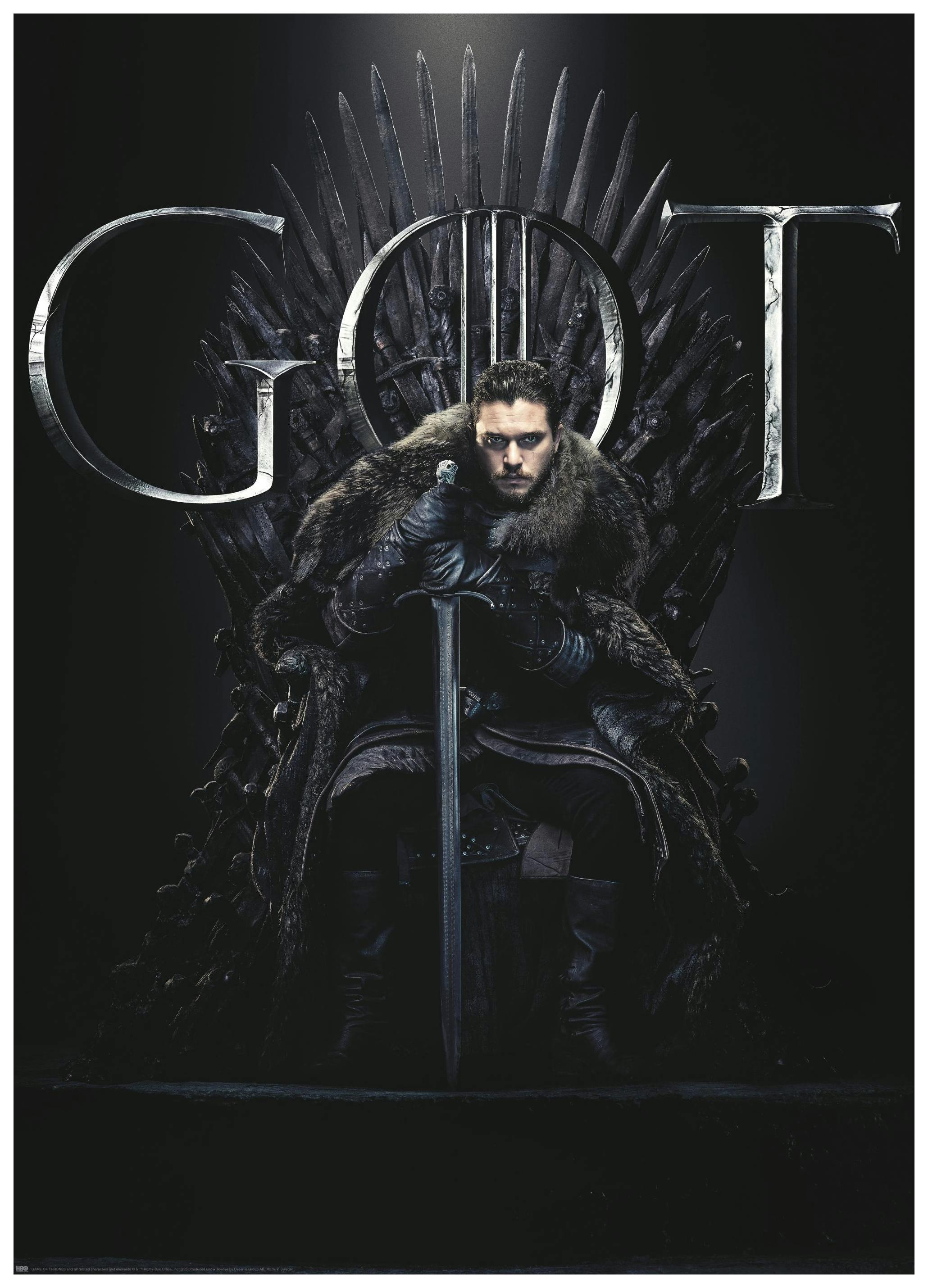 Game of Thrones™ - Jon Snow on the Throne Poster (30x40 cm) - Poster Store