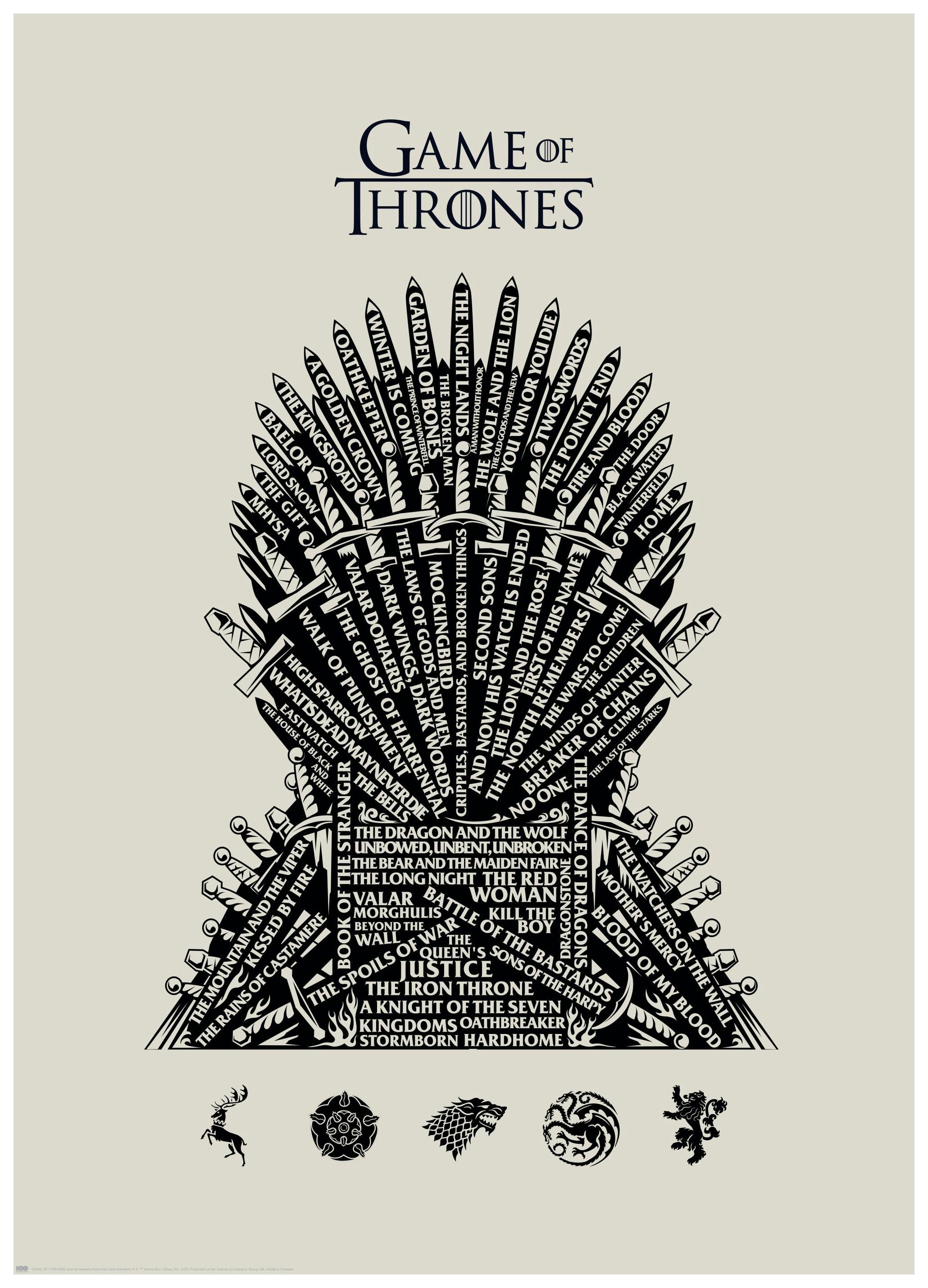 Game of Thrones™ - Iron Throne Plakat (30x40 cm) - Poster Store