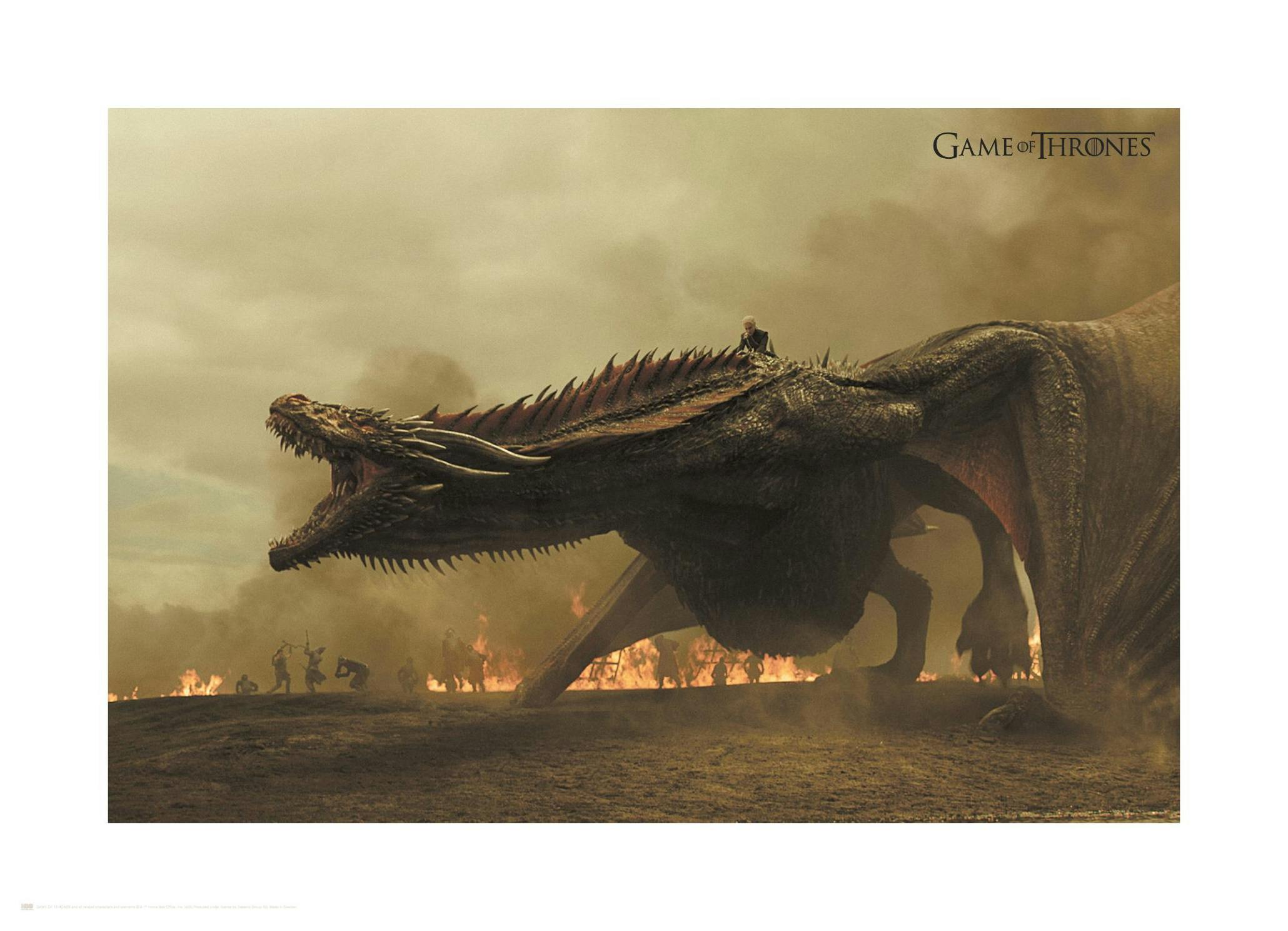 Game of Thrones™ - Drogon and Daenerys Juliste (30x40 cm) - Poster Store