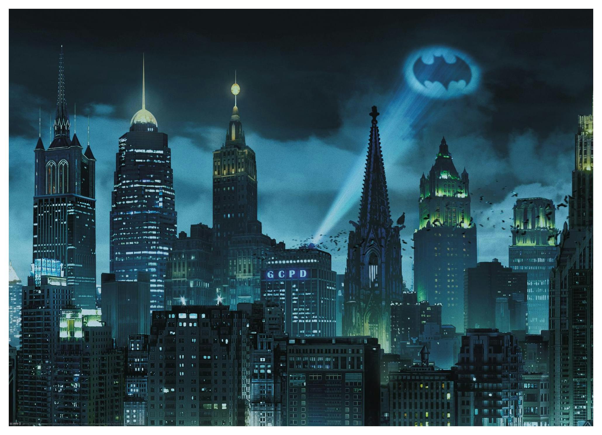 Batman™ - Gotham City Skyline Juliste (30x40 cm) - Poster Store