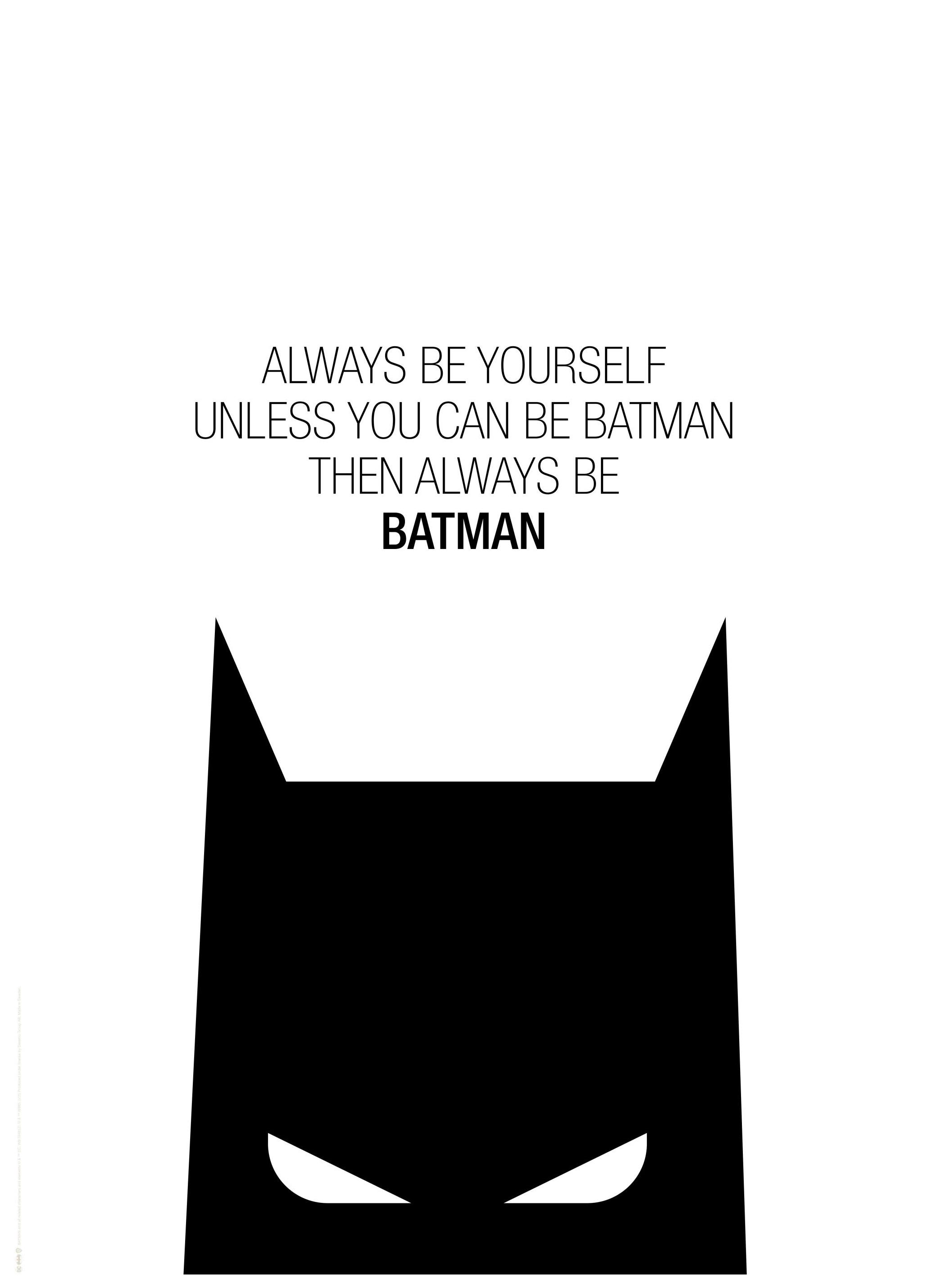 Batman™ - Always Be Batman Plakat (50x70 cm) - Poster Store