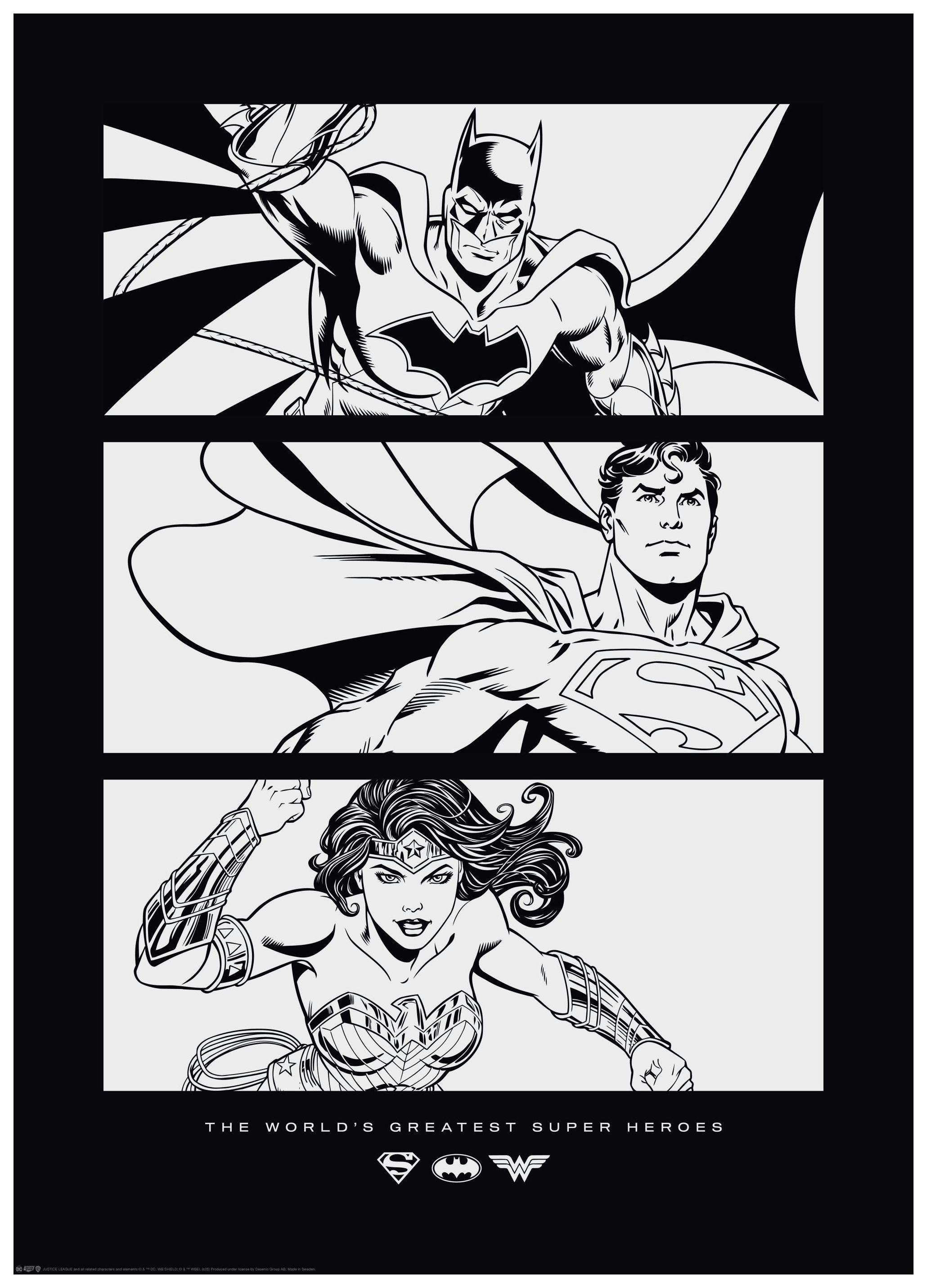 Prints Justice League™ - Heroes Poster (50x70 cm) - Poster Store