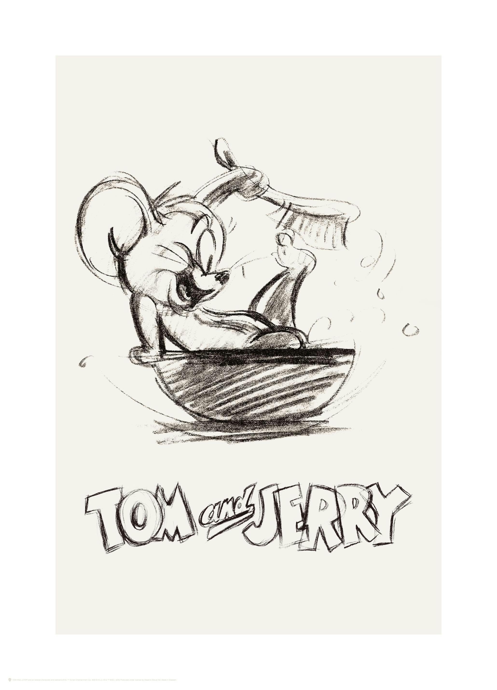 Tom & Jerry™ Sketch No1 Poster (30x40 cm) - Poster Store