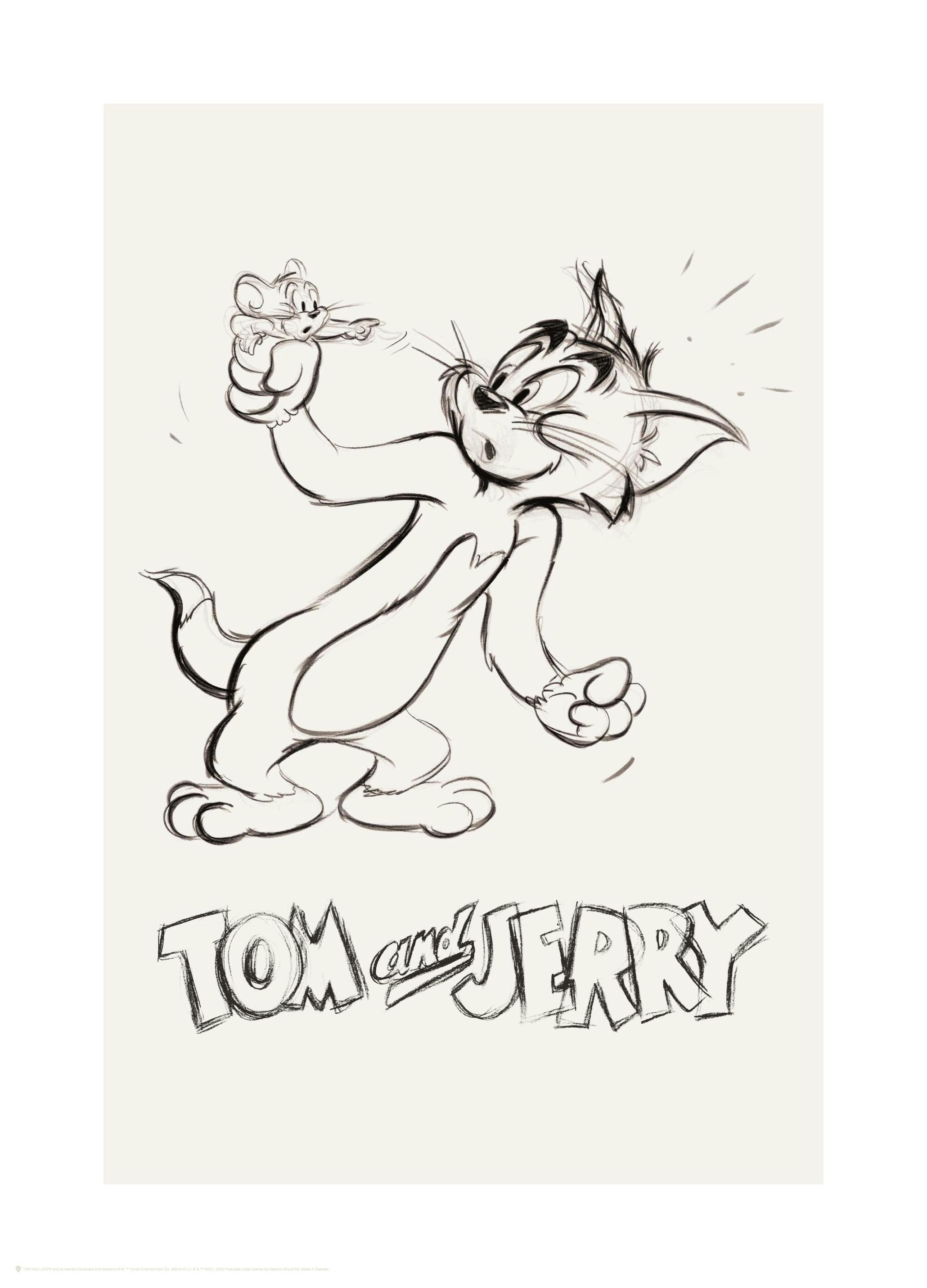 Tom & Jerry™ Sketch No2 Poster (30x40 cm) - Poster Store
