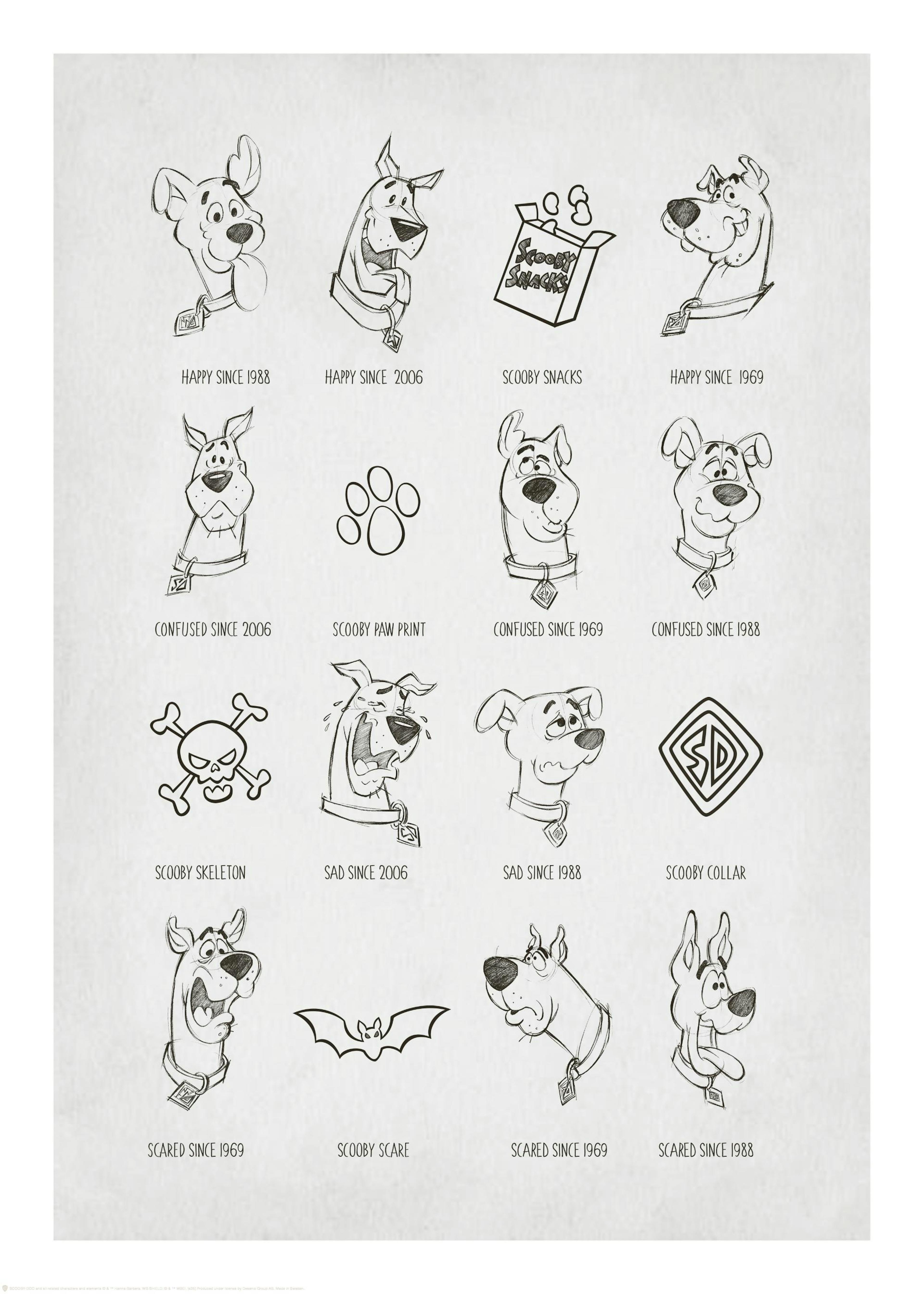 Scooby-Doo™ Sketch History Poster 0