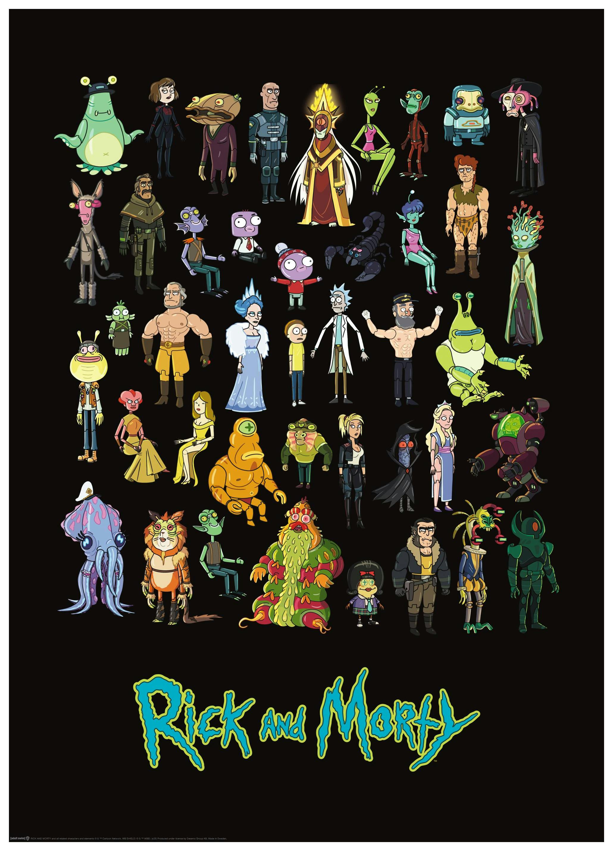 Rick and Morty™ Characters Poszter (30x40 cm) - Poster Store