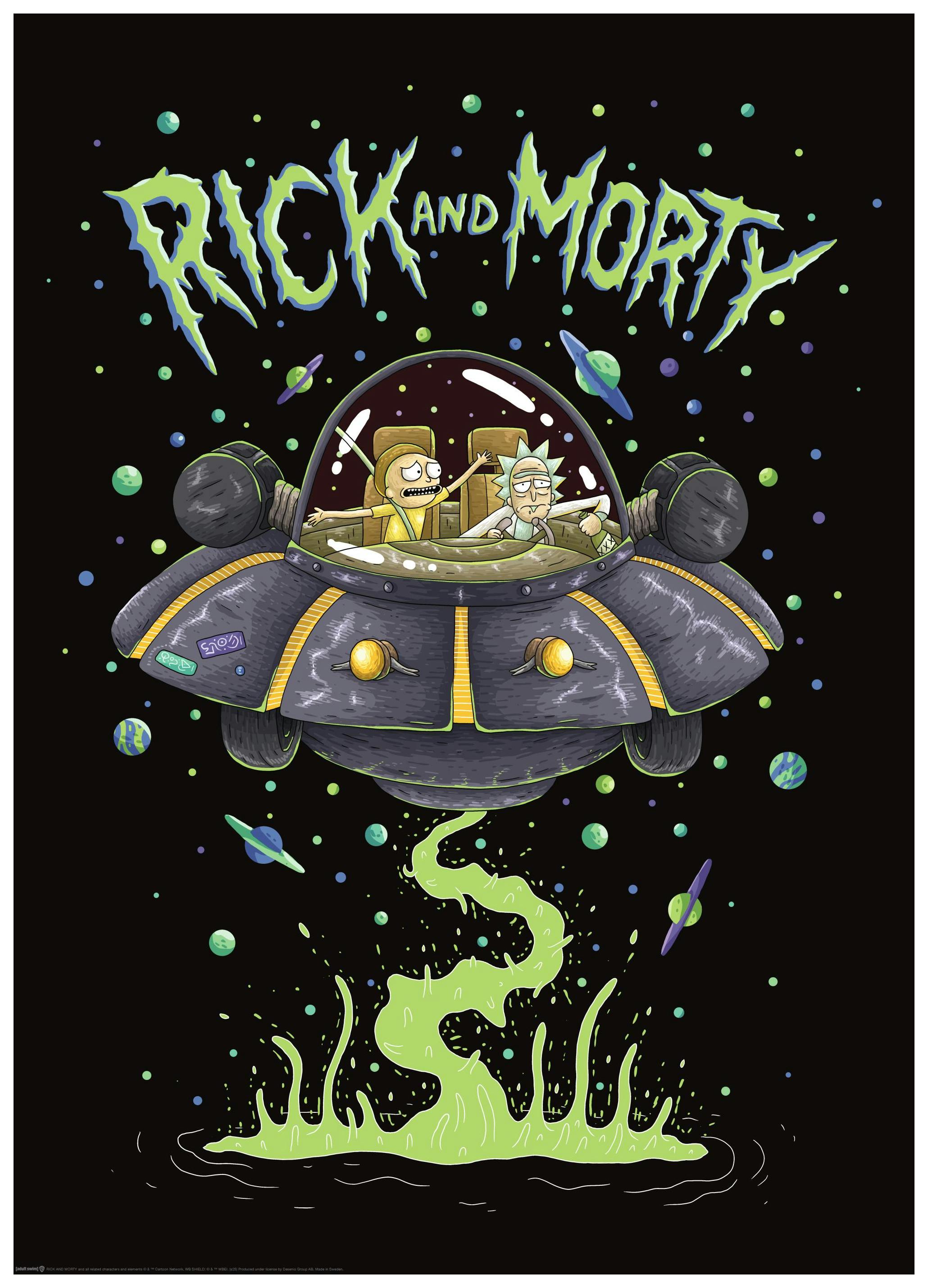 Rick and Morty™ Spaceship Affiche (50x70 cm) - Poster Store