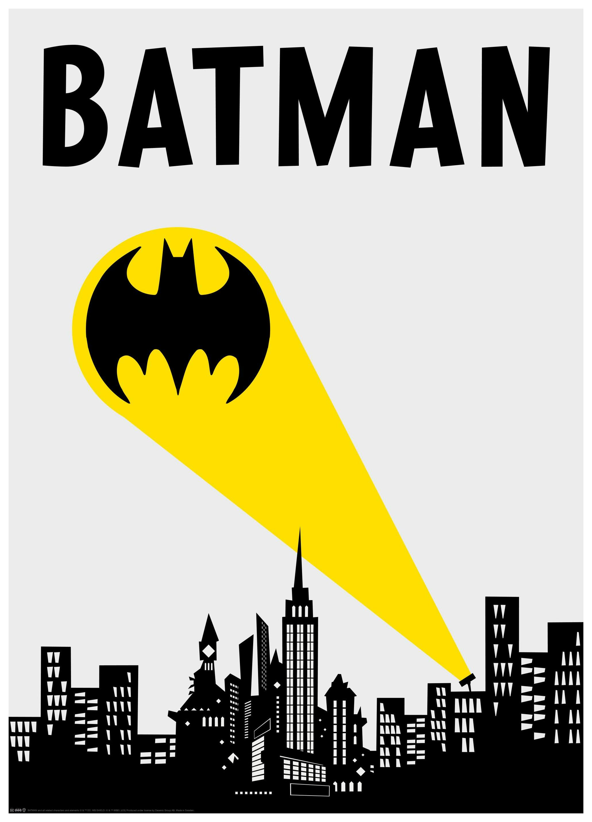 Batman™ - Logo over Gotham City Poster (30x40 cm) - Poster Store