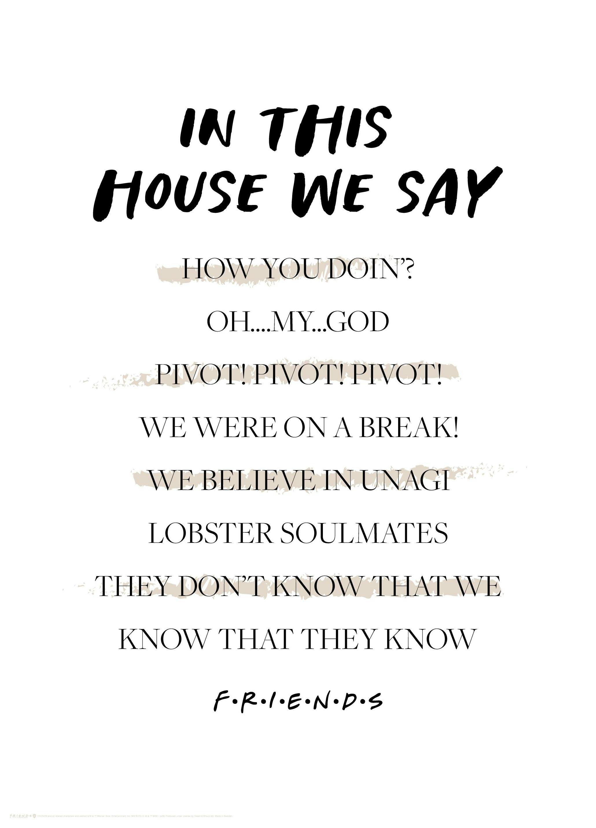 Friends™ - In This House Plakat (50x70 cm) - Poster Store