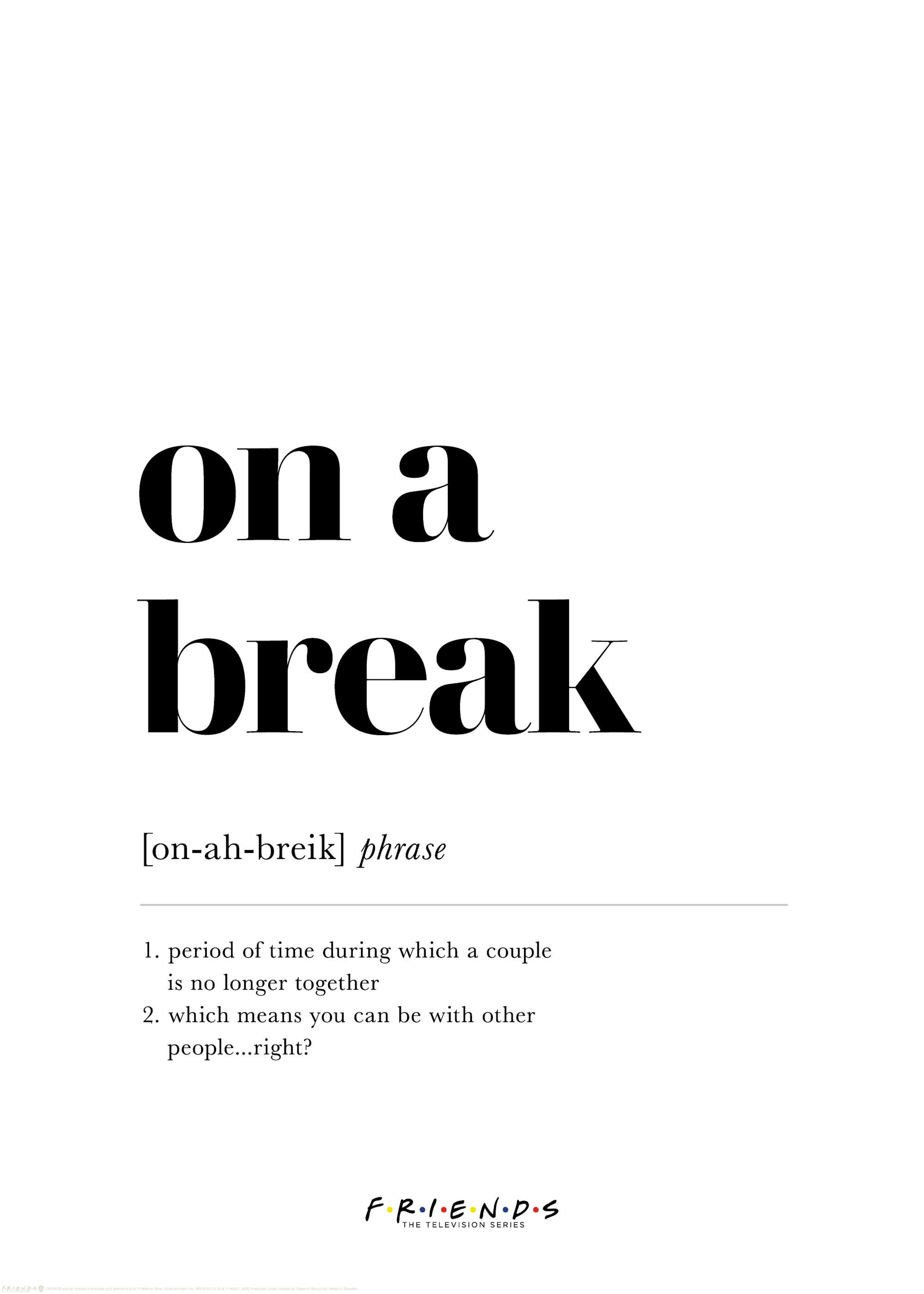Friends™ - On a Break Definition Affiche 0