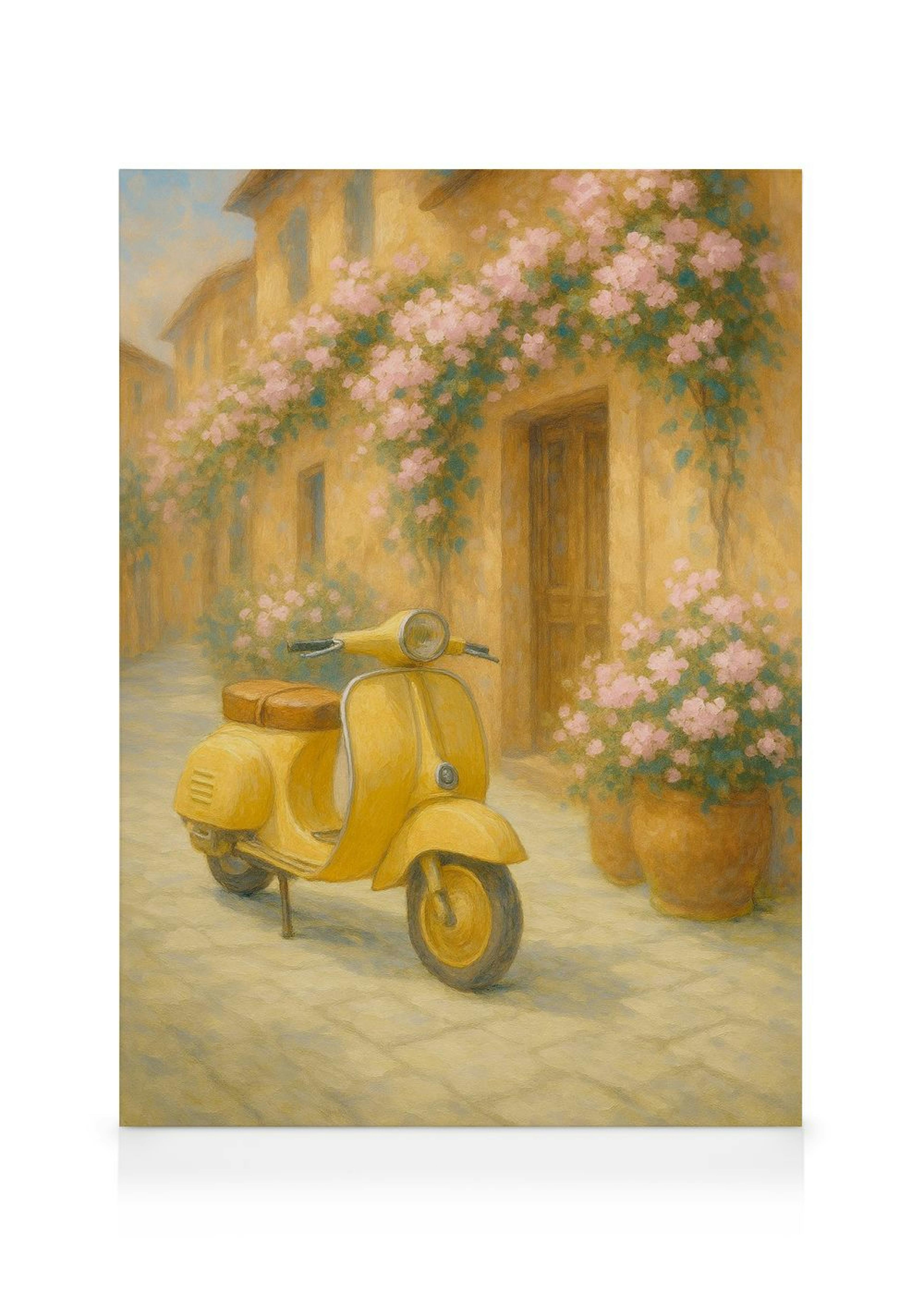 Goldene Vespa Leinwandbild 0