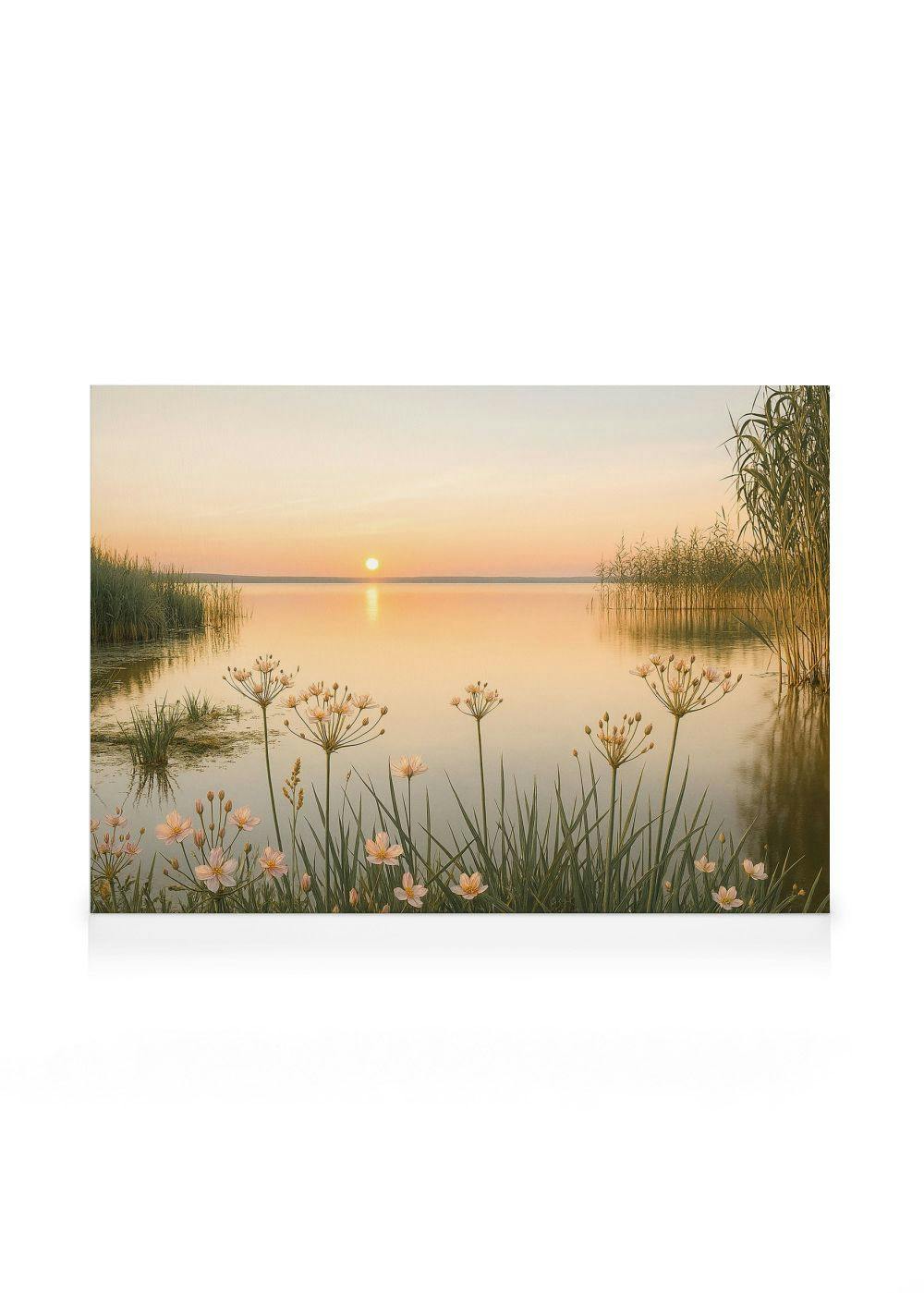 Floraison au crépuscule Toile (30x40 cm - Cadre de chêne) - Poster Store