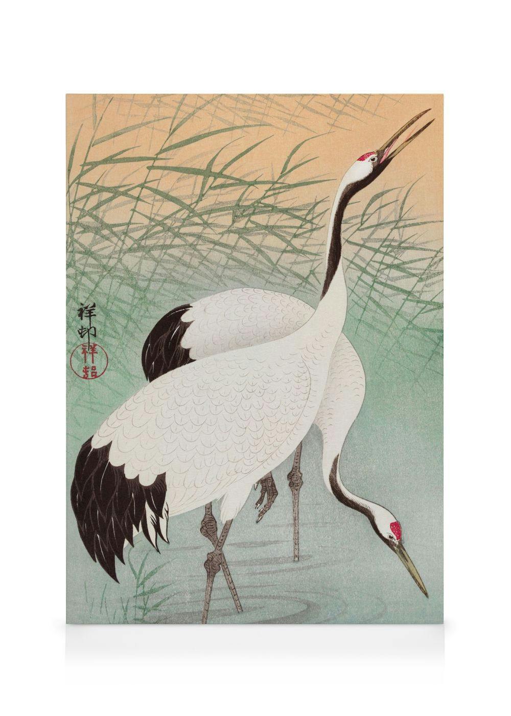 Ohara Koson - Zwei Kraniche Leinwandbild 0