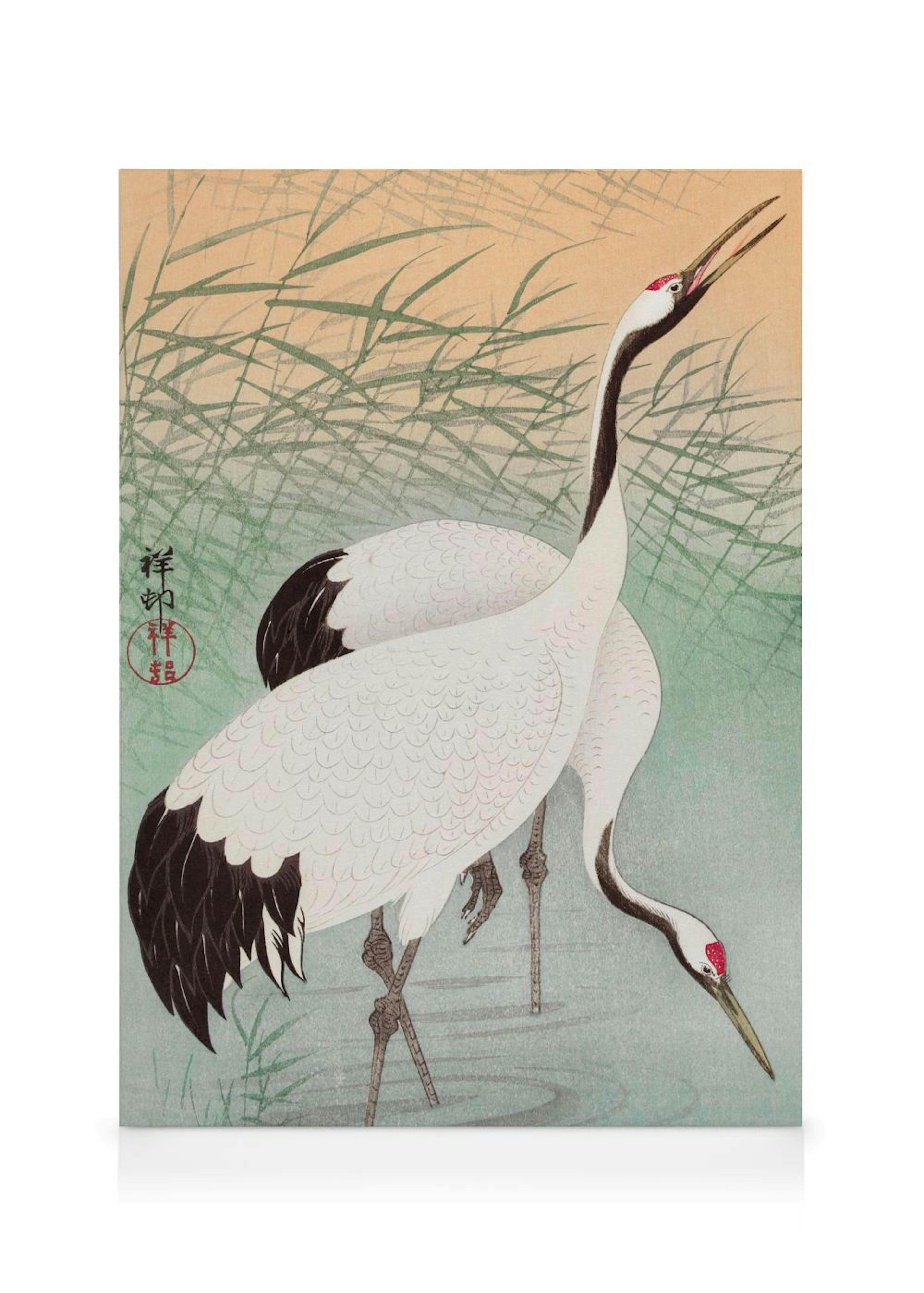 Ohara Koson - Zwei Kraniche Leinwandbild 0
