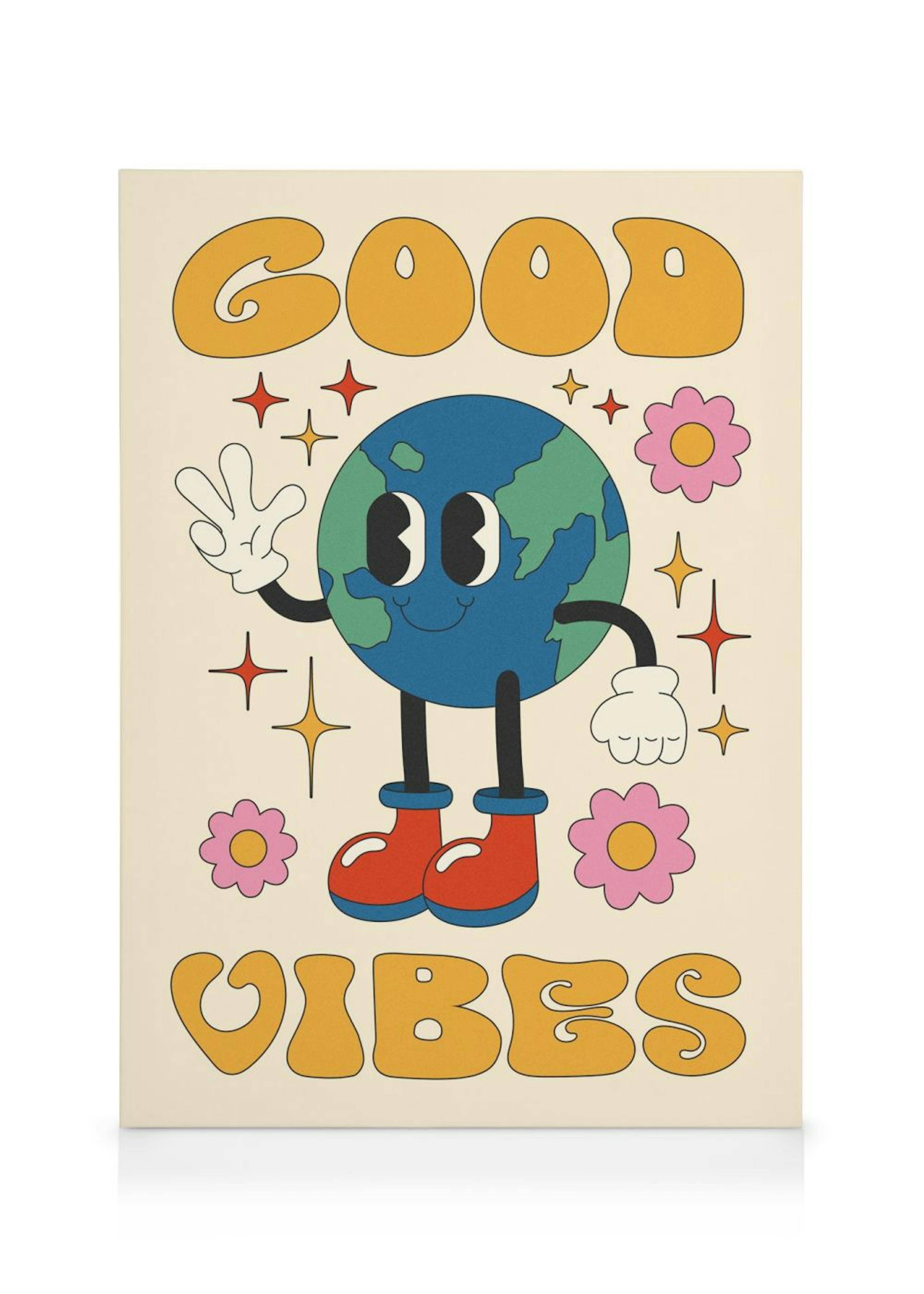 Good Vibes Erde Leinwandbild 0