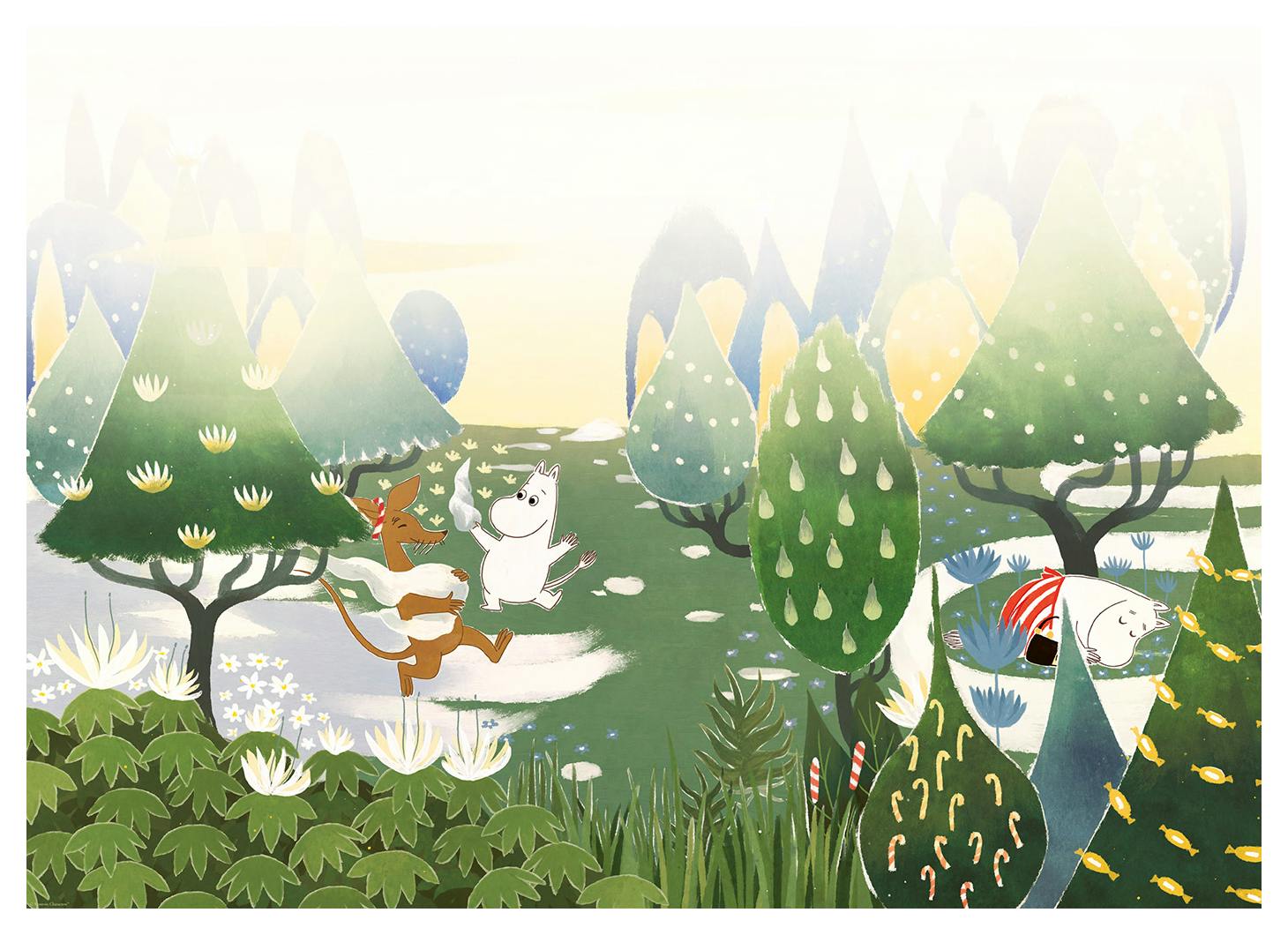 Moomin - In the Garden Affiche (30x40 cm) - Poster Store
