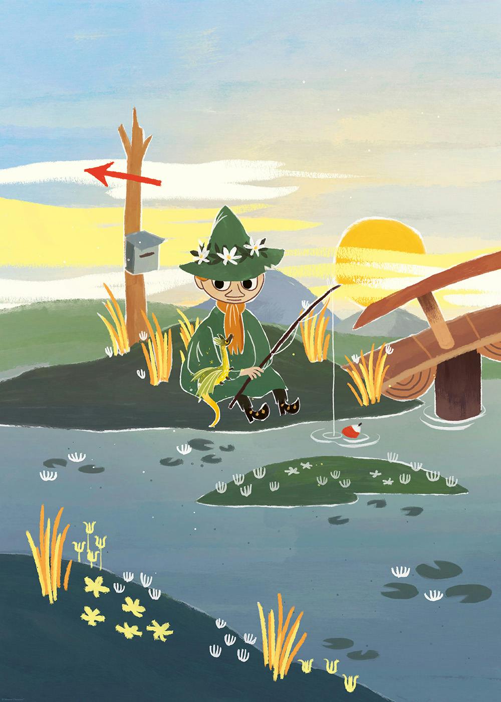 Moomin - Snufkin and Dragon Fishing Affiche 0
