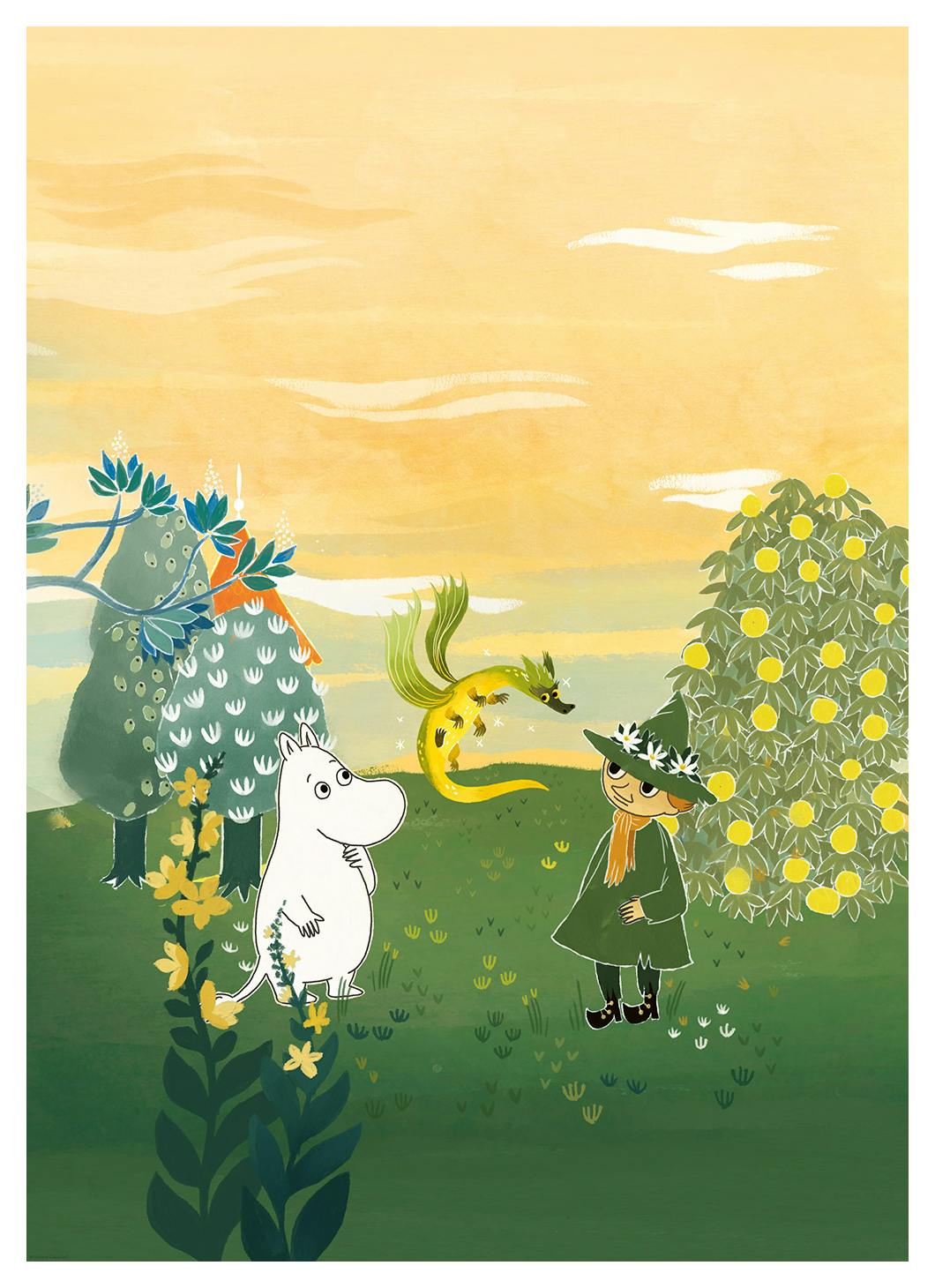 Moomin - Snufkin and the Dragon Poster (30x40 cm) - Poster Store