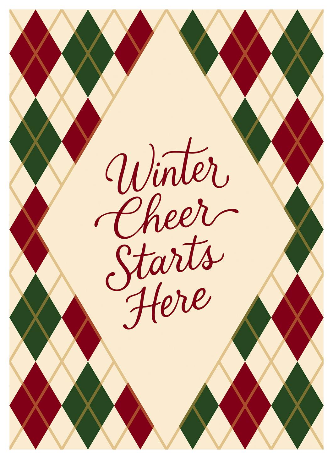 Winter Cheer Starts Here Plakat (21x30 cm) - Poster Store