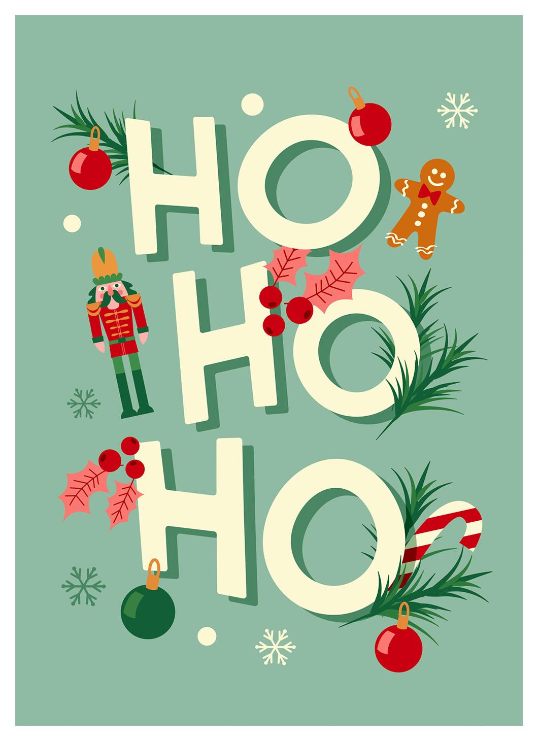 Ho Ho Ho Poster (21x30 cm) - Poster Store