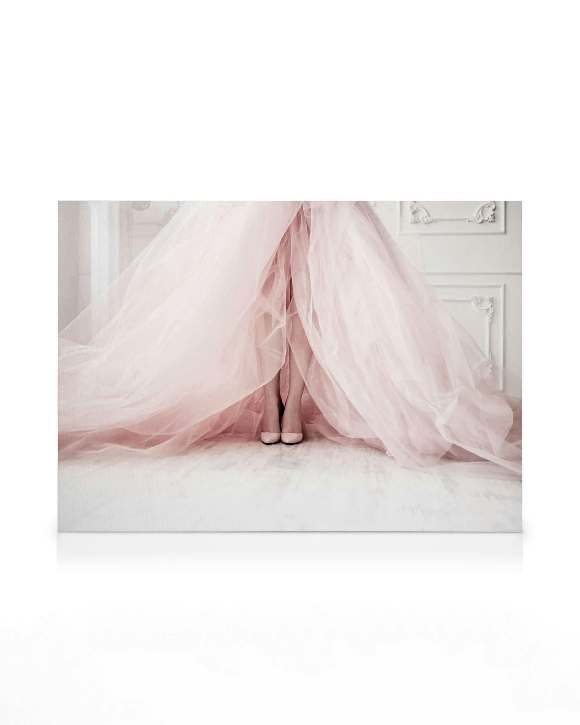 Canvas Prints - Pink Dress Canvas print (50x70 cm - Black Frame) - Poster Store