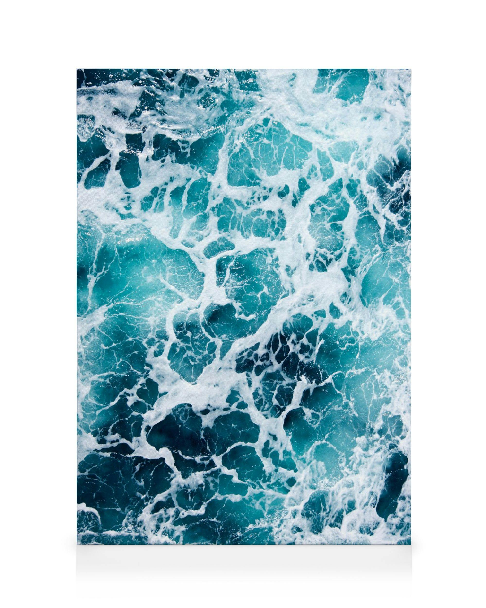 Canvas Prints - Sea Foam, Canvas print (50x70 cm - Oak Frame) - Poster Store