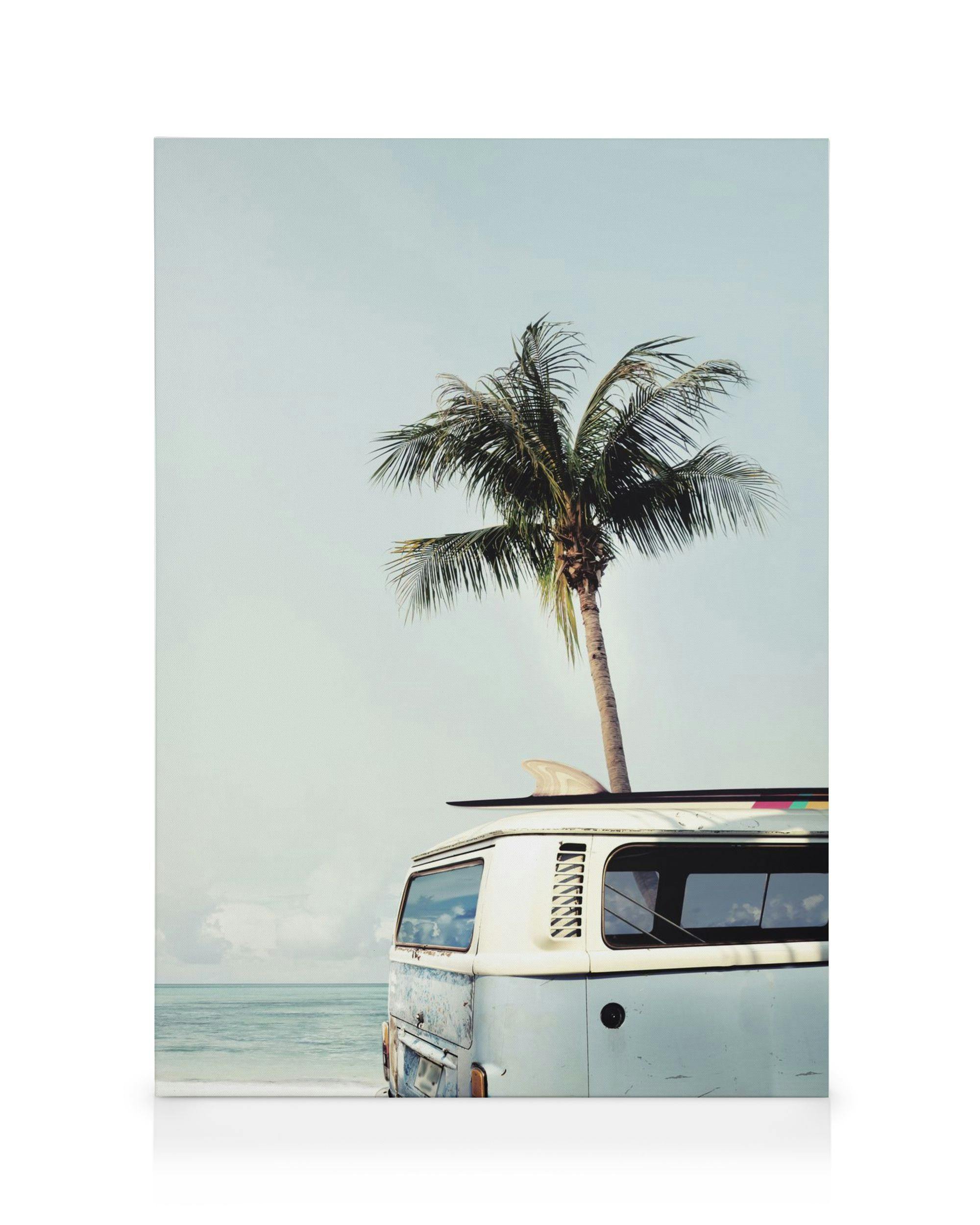 Canvas Prints - Surfers Van Canvas print (30x40 cm - Black Frame) - Poster Store